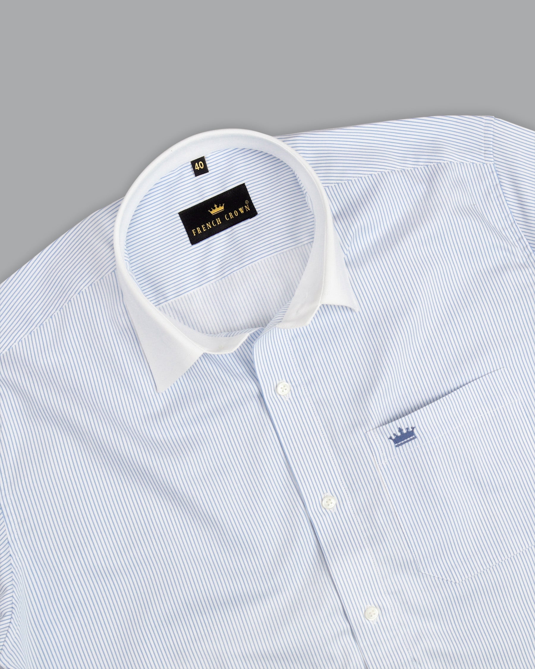 Sky Striped Giza Cotton shirt
