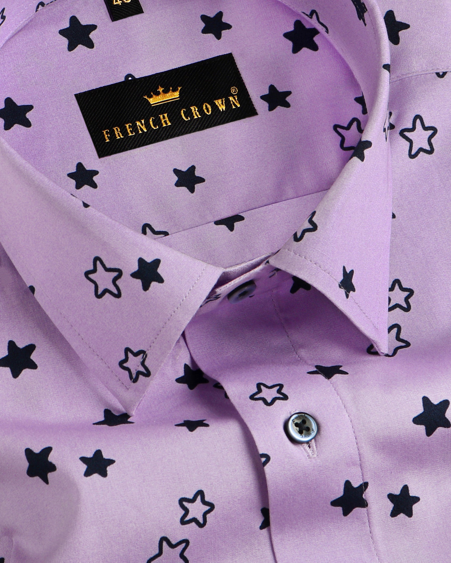 Lilac Stars Printed Premium Cotton Shirt 3798BLE-H-44, 3798BLE-H-38, 3798BLE-46, 3798BLE-H-46, 3798BLE-48, 3798BLE-H-42, 3798BLE-44, 3798BLE-H-50, 3798BLE-52, 3798BLE-H-52, 3798BLE-38, 3798BLE-39, 3798BLE-H-39, 3798BLE-40, 3798BLE-H-40, 3798BLE-42, 3798BLE-H-48, 3798BLE-50