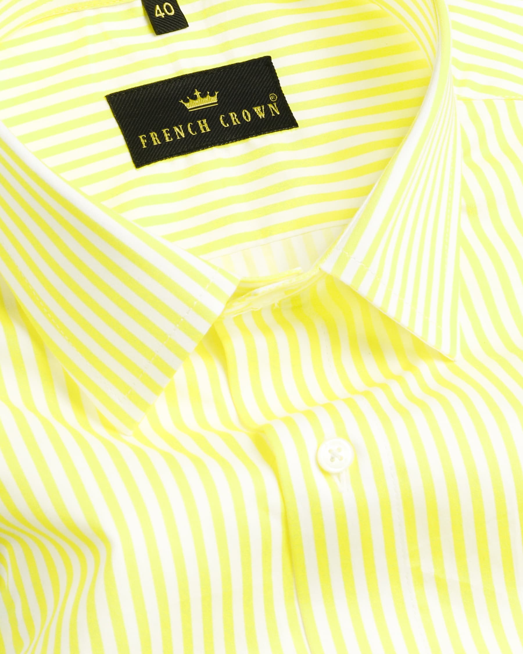 Laser Lemon Yellow Striped Super Soft Giza Cotton SHIRT 4165-40, 4165-H-46, 4165-H-48, 4165-50, 4165-H-52, 4165-38, 4165-H-44, 4165-46, 4165-H-42, 4165-39, 4165-H-39, 4165-44, 4165-48, 4165-42, 4165-H-38, 4165-H-40, 4165-H-50, 4165-52