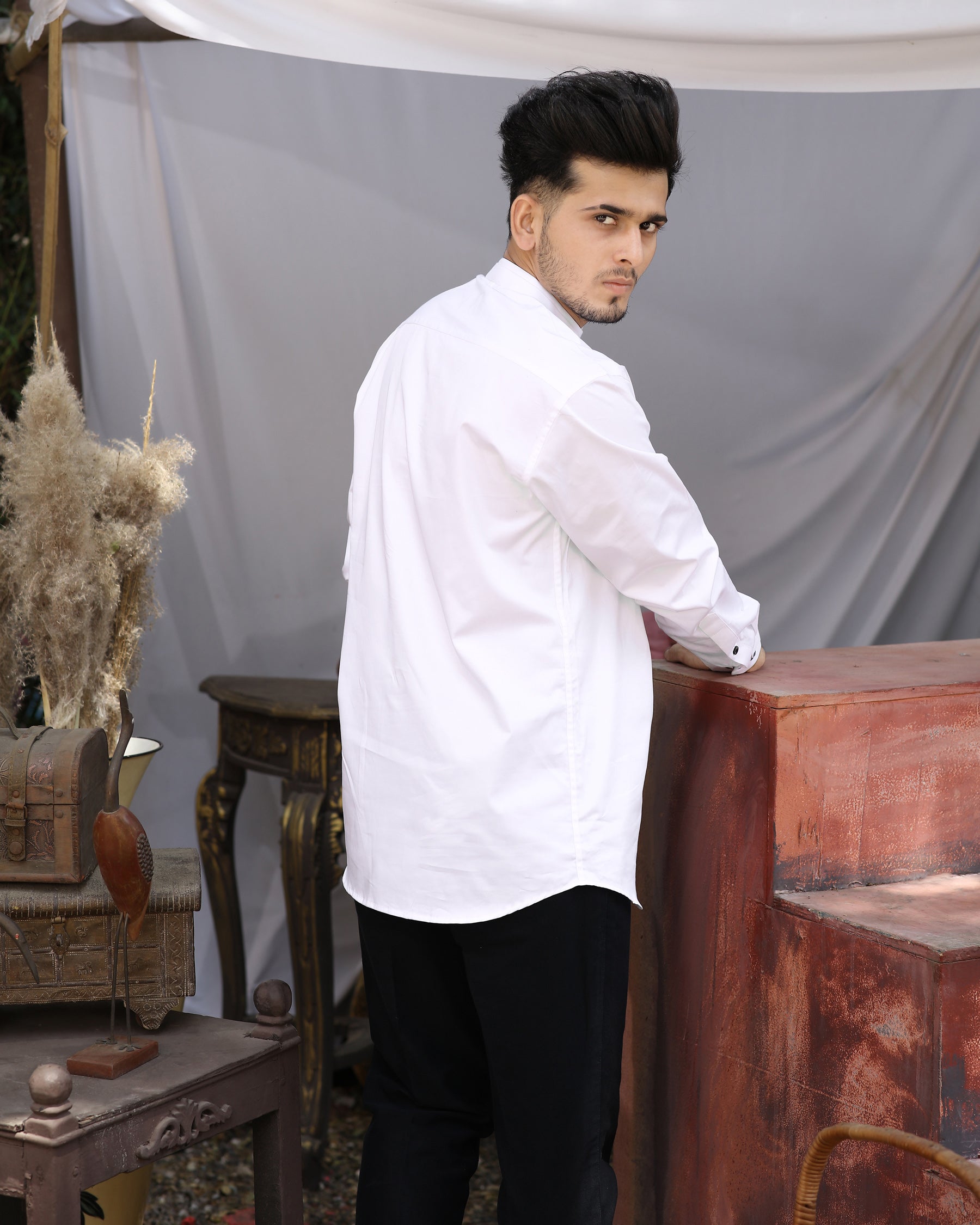 Bright White Subtle Sheen Designer Super Soft Kurta Style Giza Cotton Shirt 4173-KS-BLK-P27-38, 4173-KS-BLK-P27-H-38, 4173-KS-BLK-P27-39, 4173-KS-BLK-P27-H-39, 4173-KS-BLK-P27-40, 4173-KS-BLK-P27-H-40, 4173-KS-BLK-P27-42, 4173-KS-BLK-P27-H-42, 4173-KS-BLK-P27-44, 4173-KS-BLK-P27-H-44, 4173-KS-BLK-P27-46, 4173-KS-BLK-P27-H-46, 4173-KS-BLK-P27-48, 4173-KS-BLK-P27-H-48, 4173-KS-BLK-P27-50, 4173-KS-BLK-P27-H-50, 4173-KS-BLK-P27-52, 4173-KS-BLK-P27-H-52