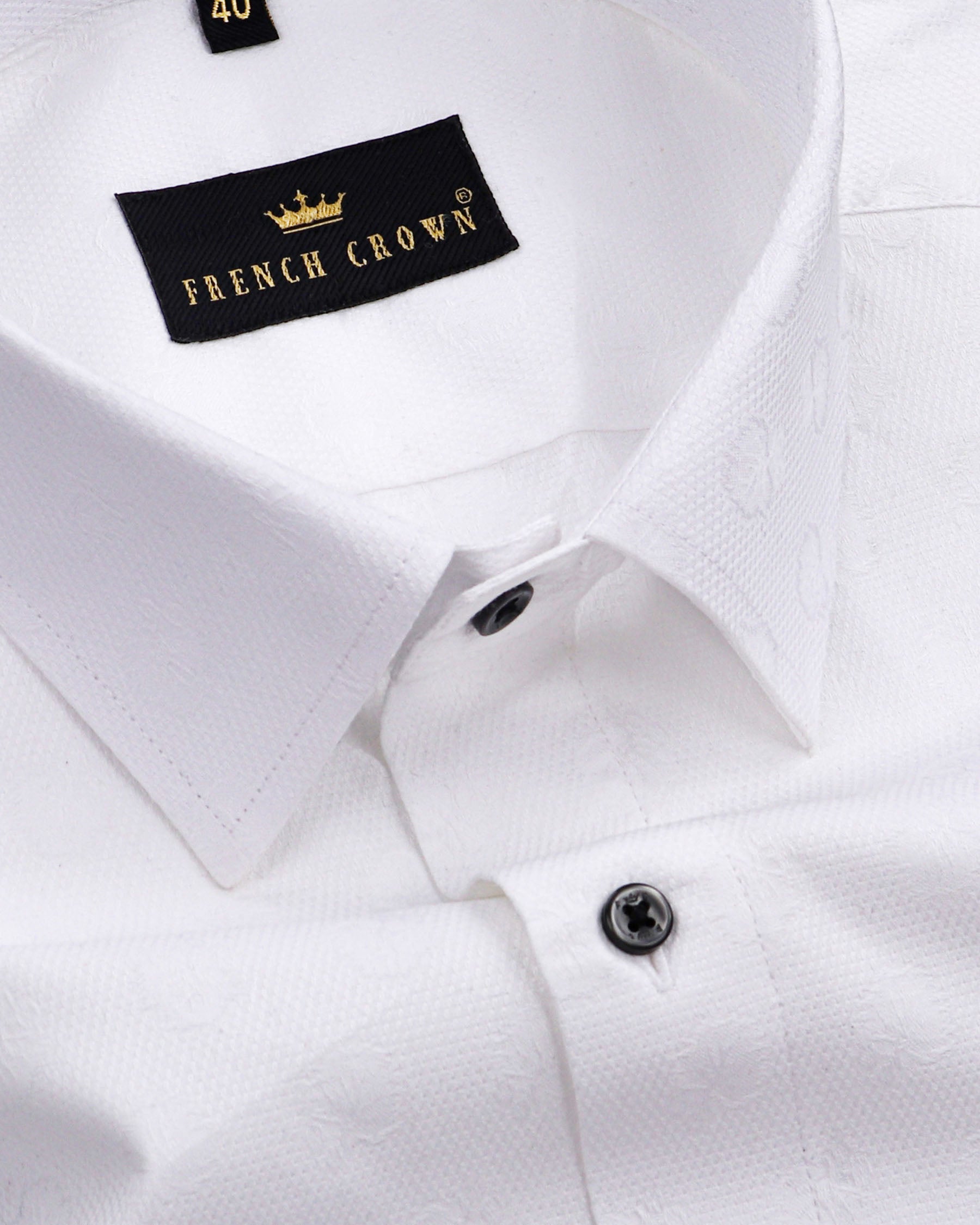 Bright White Flower Jacquard Textured Giza Cotton Shirt 4293-BLK-40, 4293-BLK-H-42, 4293-BLK-44, 4293-BLK-H-44, 4293-BLK-46, 4293-BLK-H-46, 4293-BLK-48, 4293-BLK-H-48, 4293-BLK-38, 4293-BLK-H-38, 4293-BLK-39, 4293-BLK-H-39, 4293-BLK-H-40, 4293-BLK-50, 4293-BLK-42, 4293-BLK-H-50, 4293-BLK-52, 4293-BLK-H-52