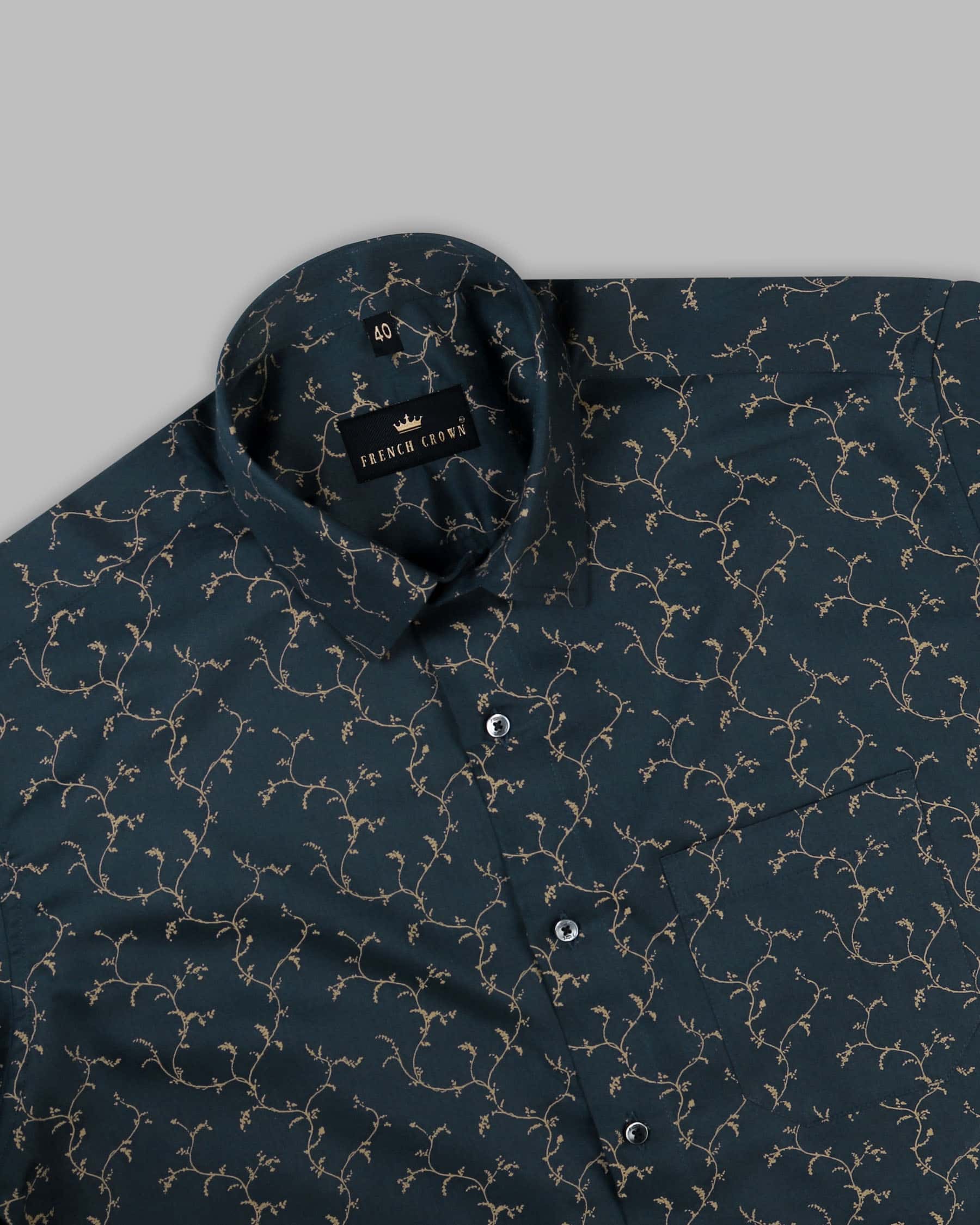 Charade Branches Printed Premium Cotton Shirt