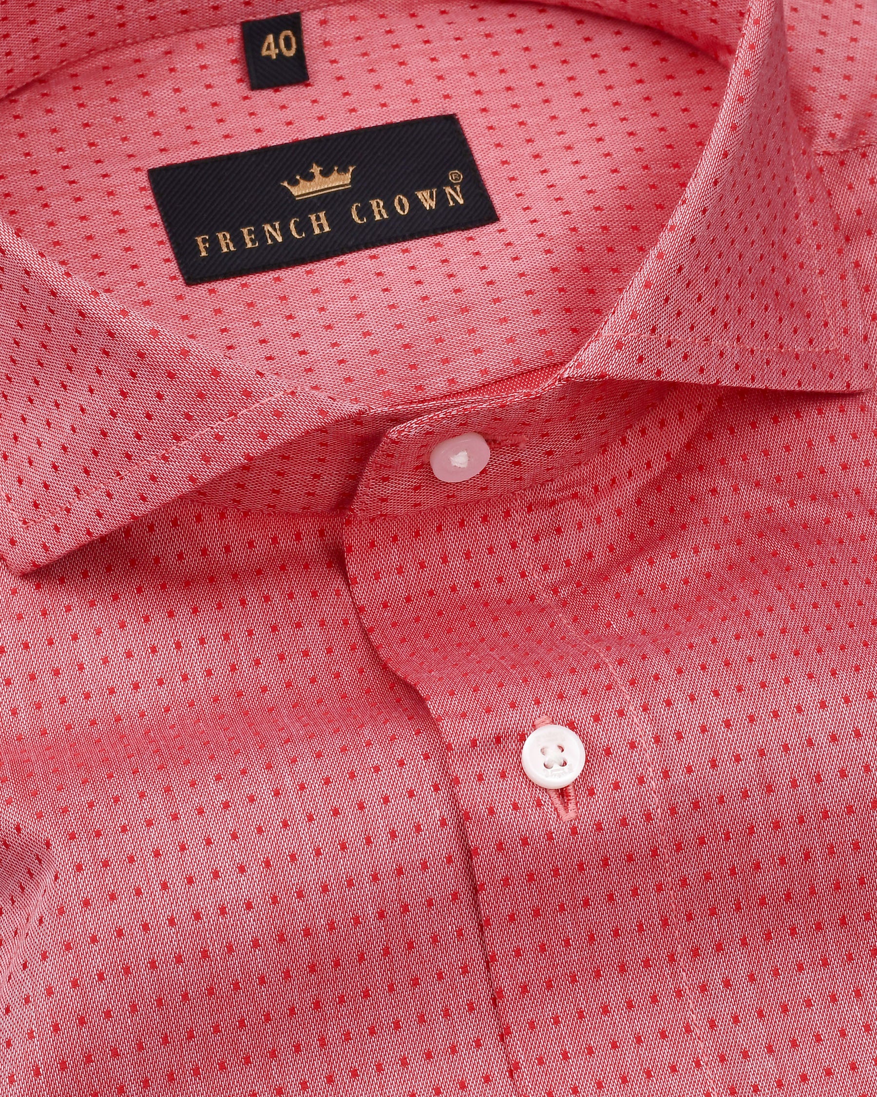 Chilli Pepper Red Dobby Textured Premium Giza Cotton Shirt 4418-CA-38, 4418-CA-H-38, 4418-CA-39, 4418-CA-H-39, 4418-CA-H-42, 4418-CA-44, 4418-CA-H-46, 4418-CA-40, 4418-CA-42, 4418-CA-H-44, 4418-CA-46, 4418-CA-H-48, 4418-CA-50, 4418-CA-H-50, 4418-CA-52, 4418-CA-H-52, 4418-CA-H-40, 4418-CA-48