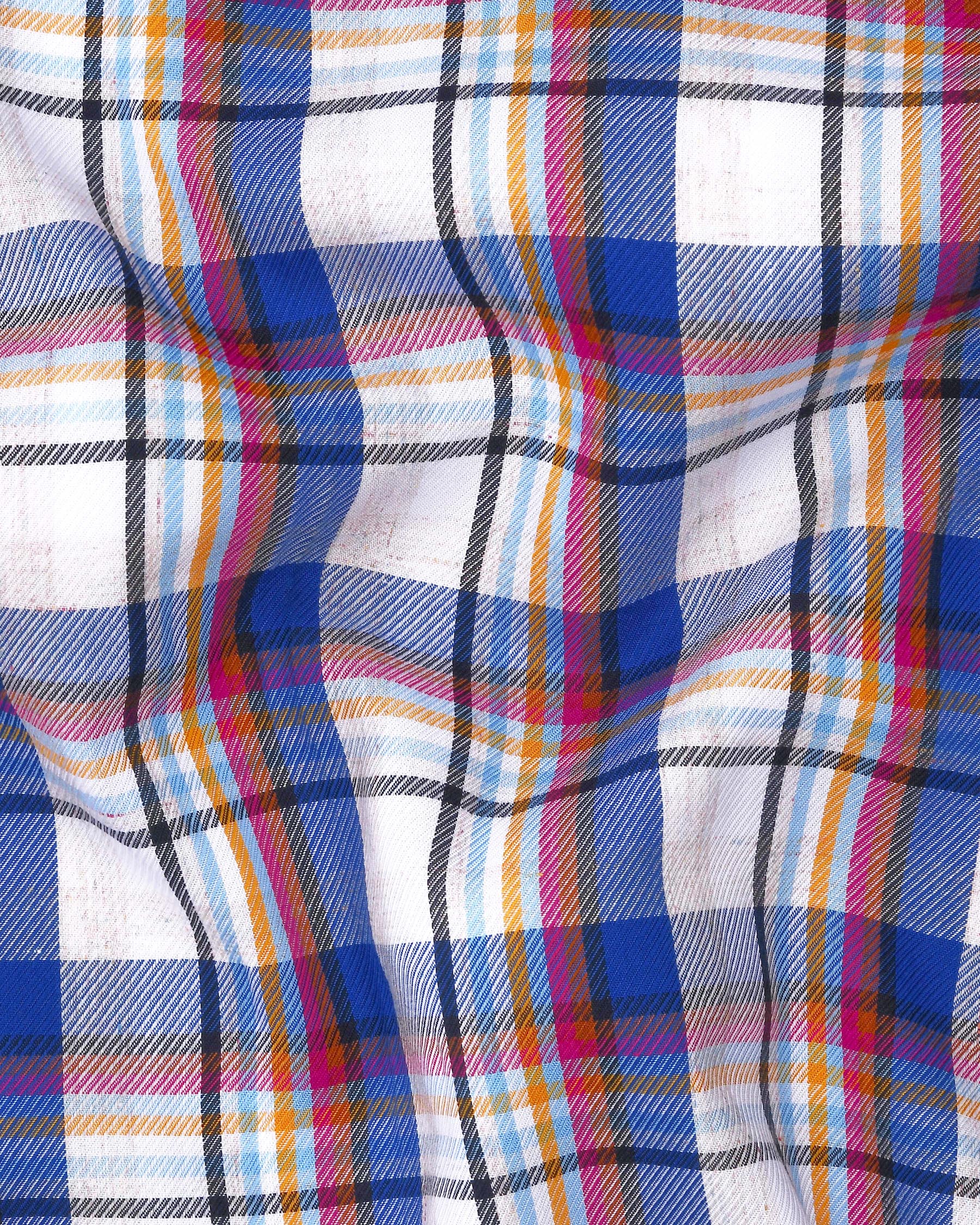 Multicolor Twill Plaid Premium Cotton Shirt