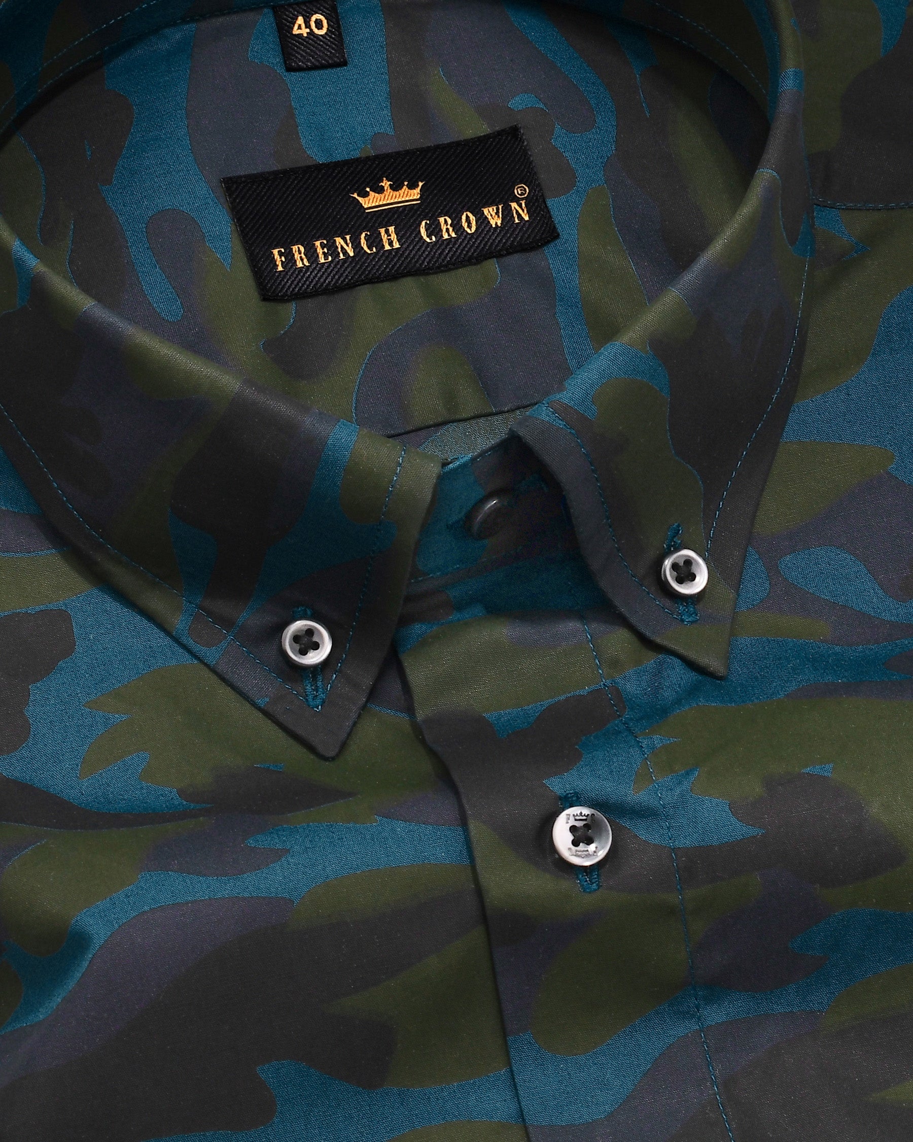 Teal Blue Camouflage Button-down Premium Cotton Shirt 4444-BD-BLK-H-42, 4444-BD-BLK-40, 4444-BD-BLK-H-40, 4444-BD-BLK-42, 4444-BD-BLK-H-38, 4444-BD-BLK-39, 4444-BD-BLK-H-39, 4444-BD-BLK-44, 4444-BD-BLK-H-44, 4444-BD-BLK-H-48, 4444-BD-BLK-50, 4444-BD-BLK-H-50, 4444-BD-BLK-38, 4444-BD-BLK-46, 4444-BD-BLK-H-46, 4444-BD-BLK-48, 4444-BD-BLK-52, 4444-BD-BLK-H-52