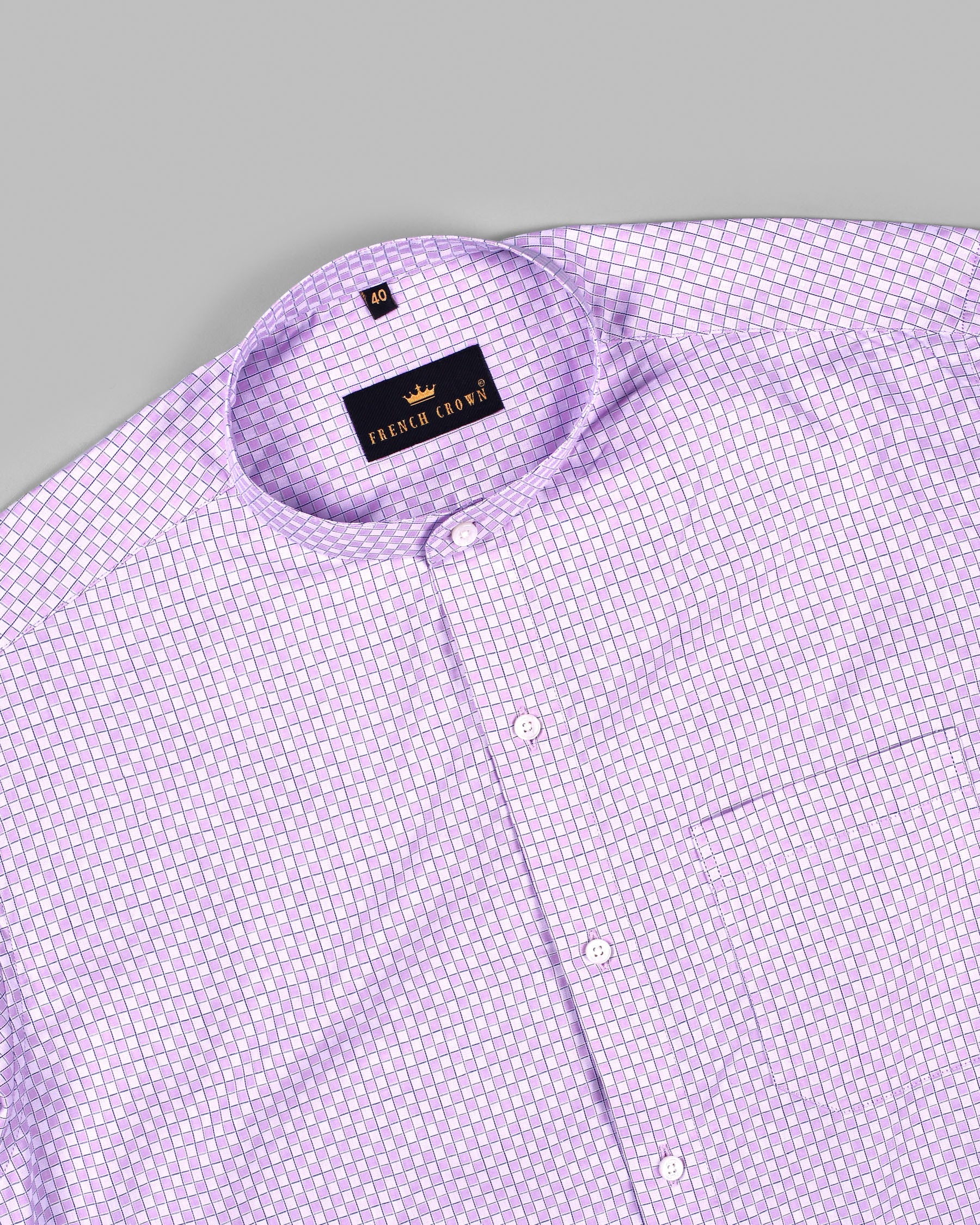 Lace Square Jacquard Patterned Premium Giza Cotton Shirt