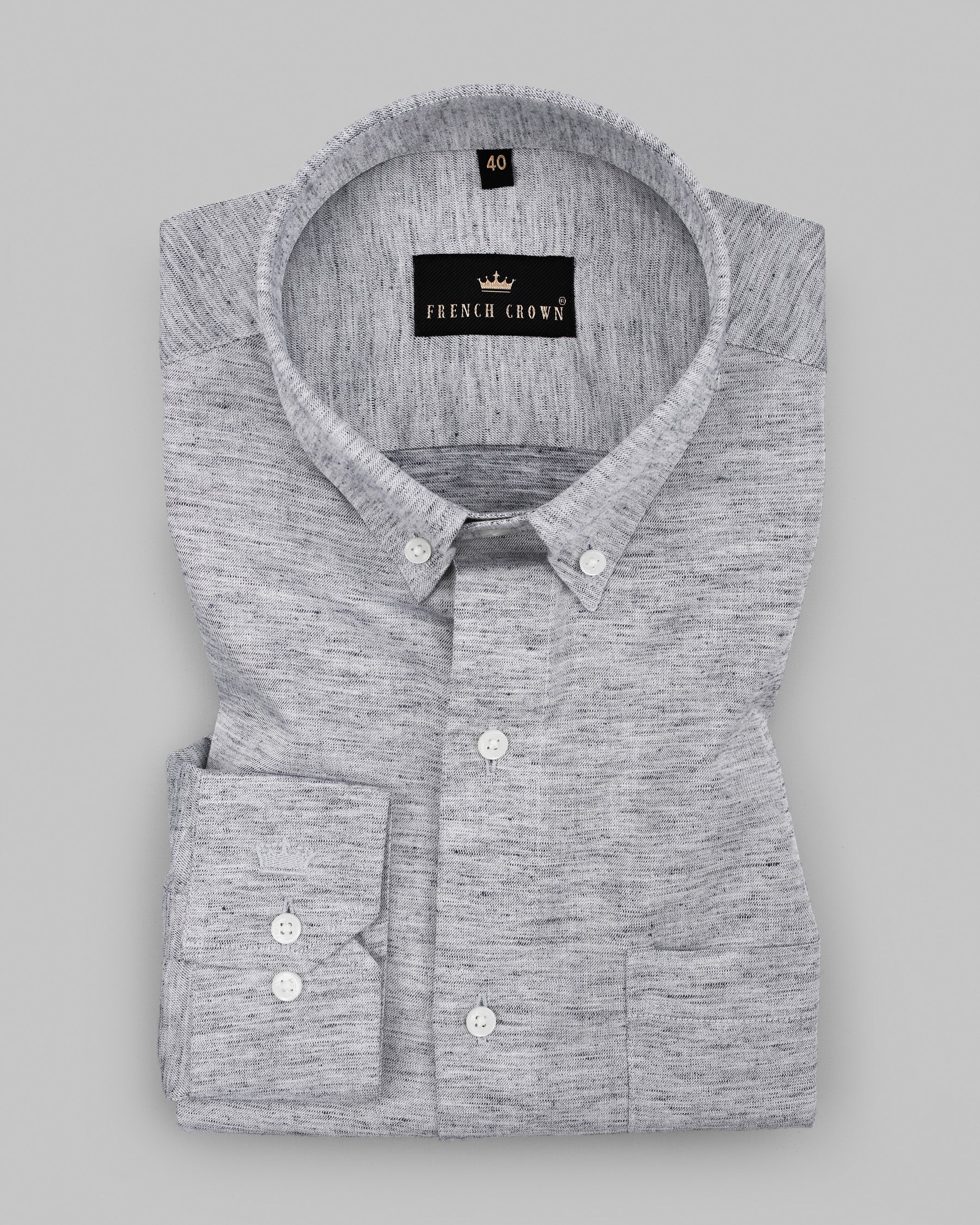 Manatee Gray Chambray Premium Cotton Shirt