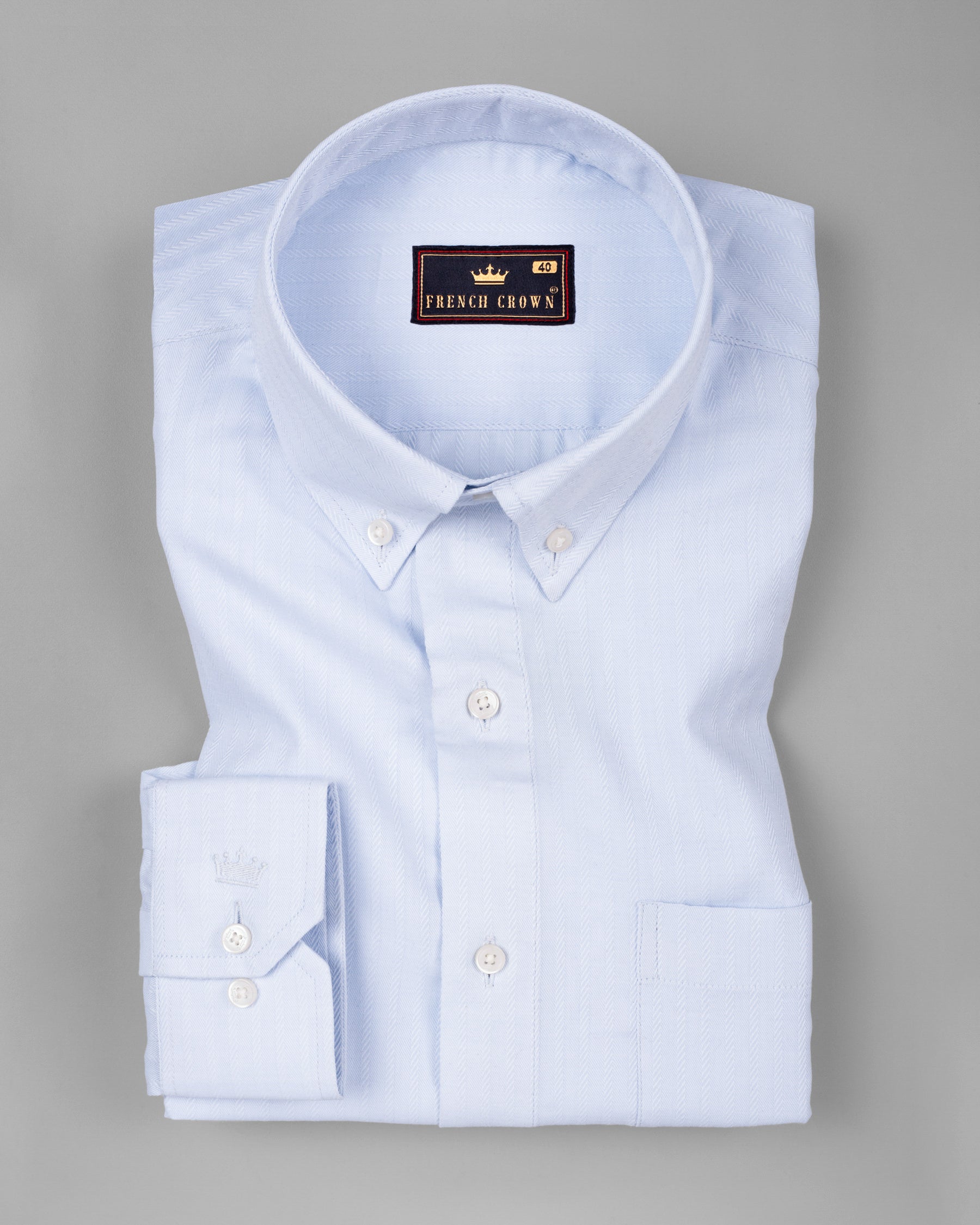 Hawkes Blue Dobby Striped Premium Giza Cotton Shirt