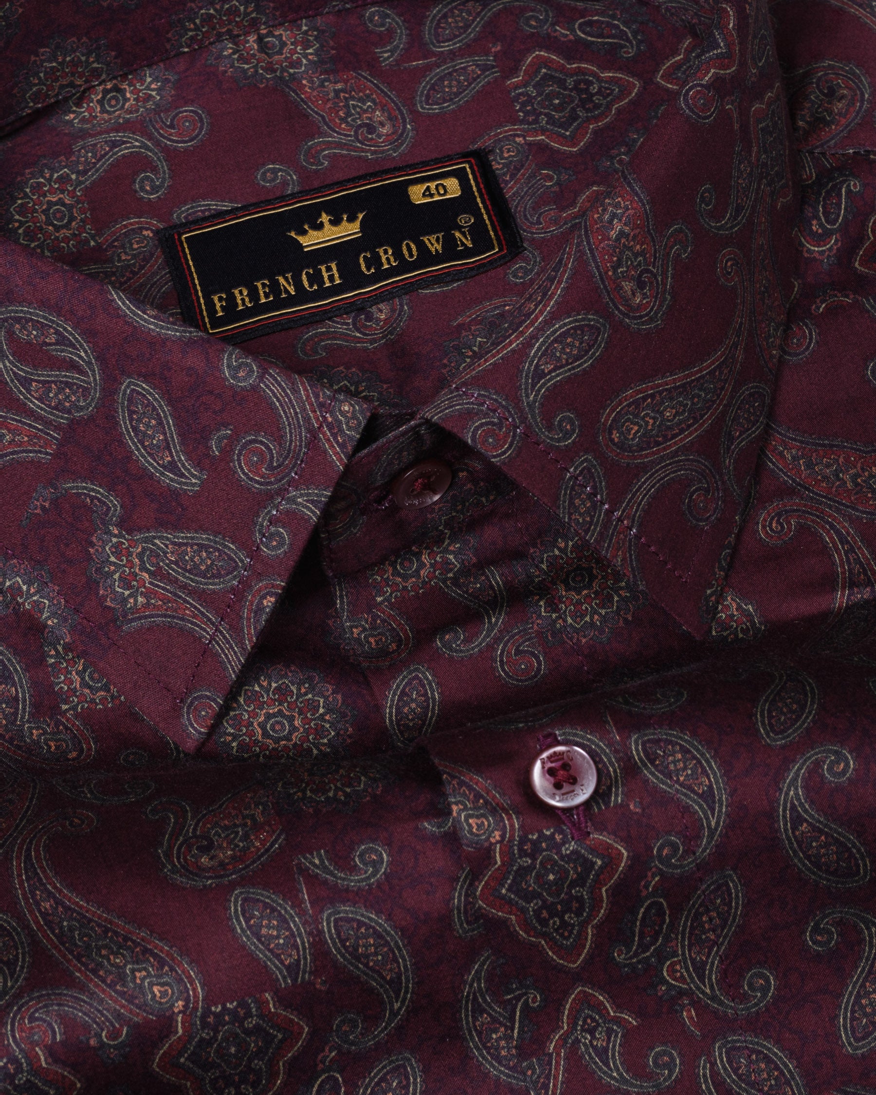 Tawny Port Paisleys Printed Super soft Premium Cotton Shirt 4591-MN-H-42, 4591-MN-38, 4591-MN-H-38, 4591-MN-39, 4591-MN-H-39, 4591-MN-40, 4591-MN-48, 4591-MN-H-48, 4591-MN-52, 4591-MN-H-40, 4591-MN-42, 4591-MN-44, 4591-MN-H-44, 4591-MN-46, 4591-MN-H-46, 4591-MN-50, 4591-MN-H-50, 4591-MN-H-52