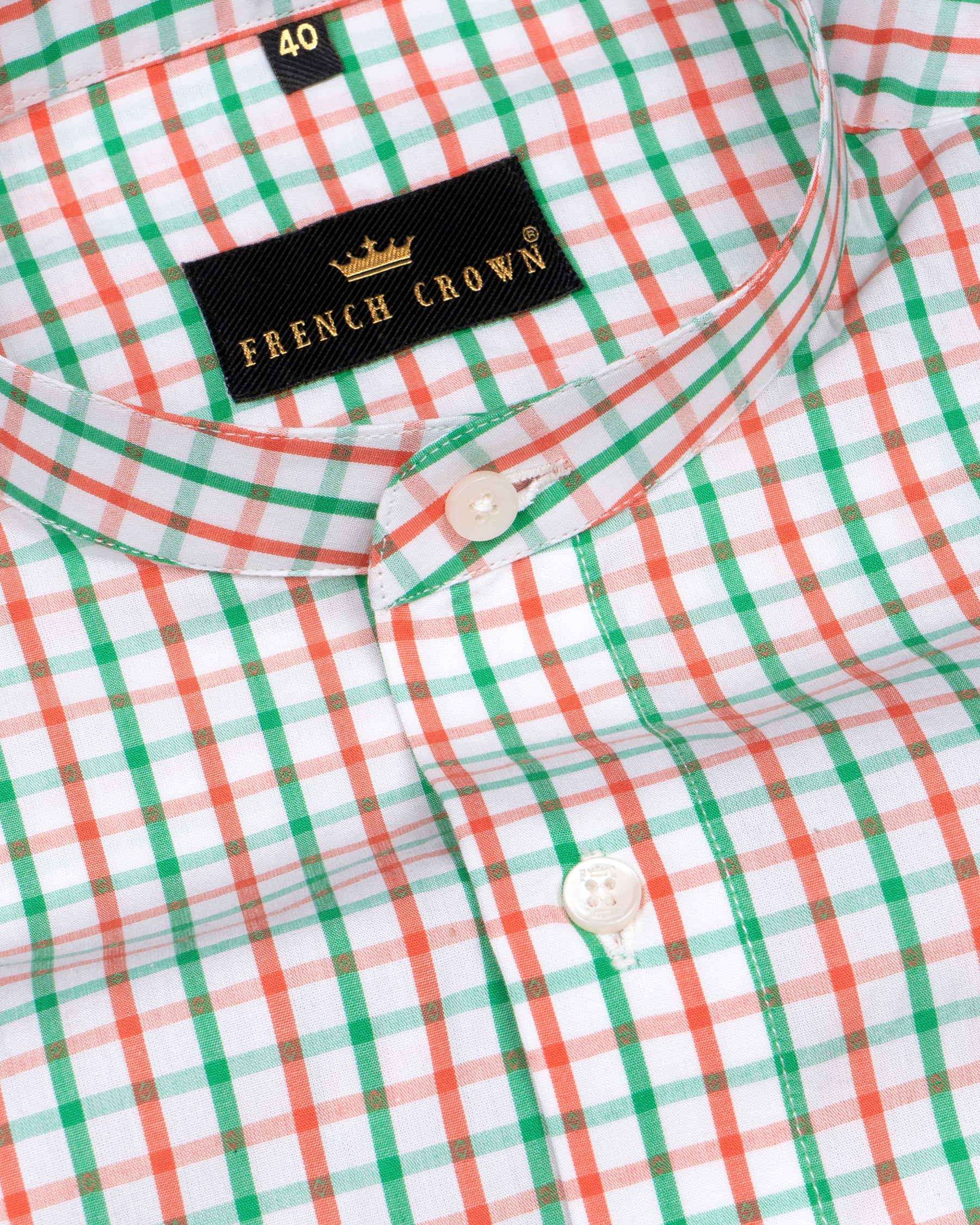 White with Saffron and Green windowpane Premium Cotton Shirt 4617-M-38, 4617-M-H-38, 4617-M-39, 4617-M-H-39, 4617-M-40, 4617-M-H-40, 4617-M-42, 4617-M-44, 4617-M-H-44, 4617-M-48, 4617-M-H-48, 4617-M-50, 4617-M-H-50, 4617-M-52, 4617-M-H-52, 4617-M-H-42, 4617-M-46, 4617-M-H-46