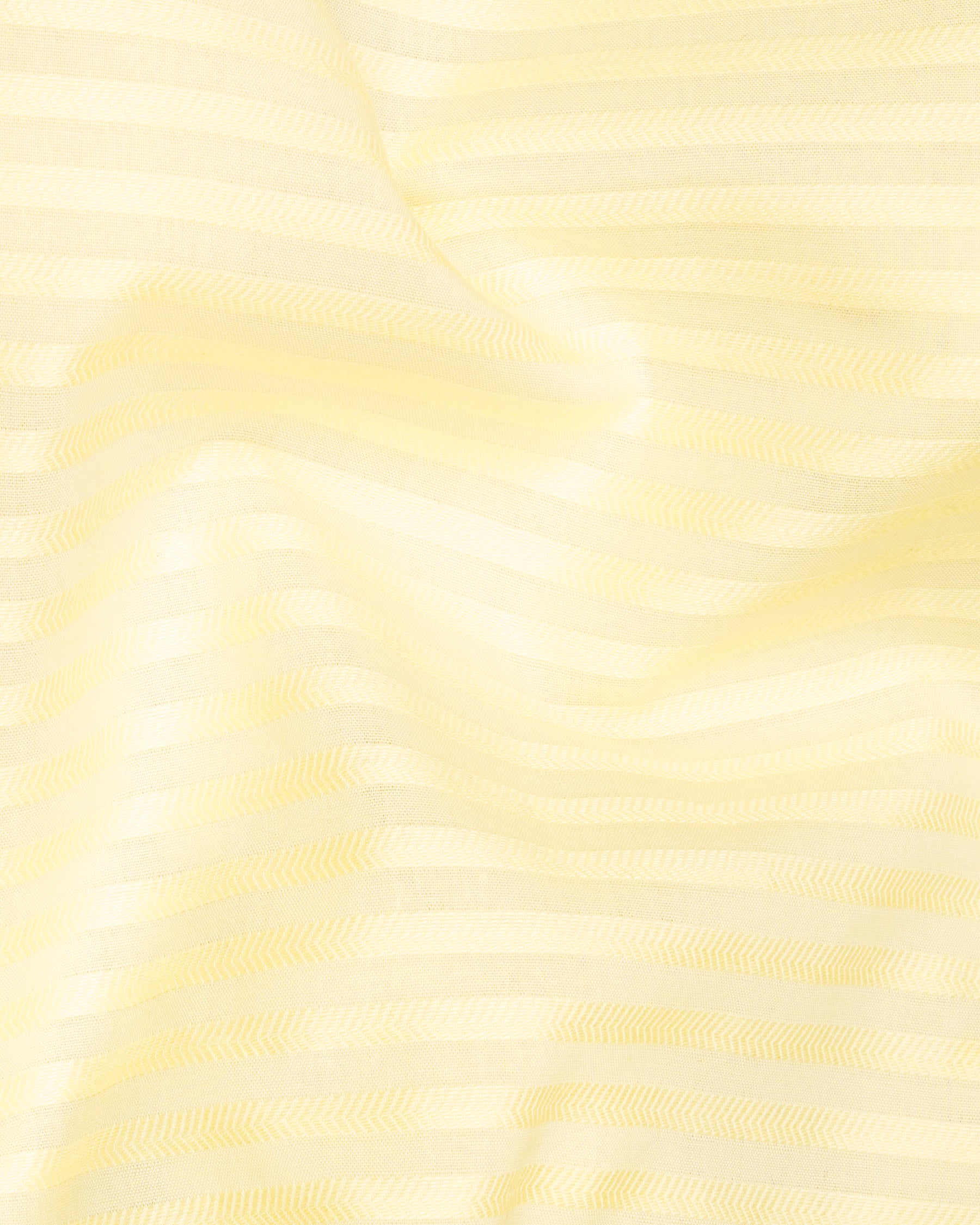 Varden Yellow Subtle Striped Dobby Textured Premium Giza Cotton Shirt