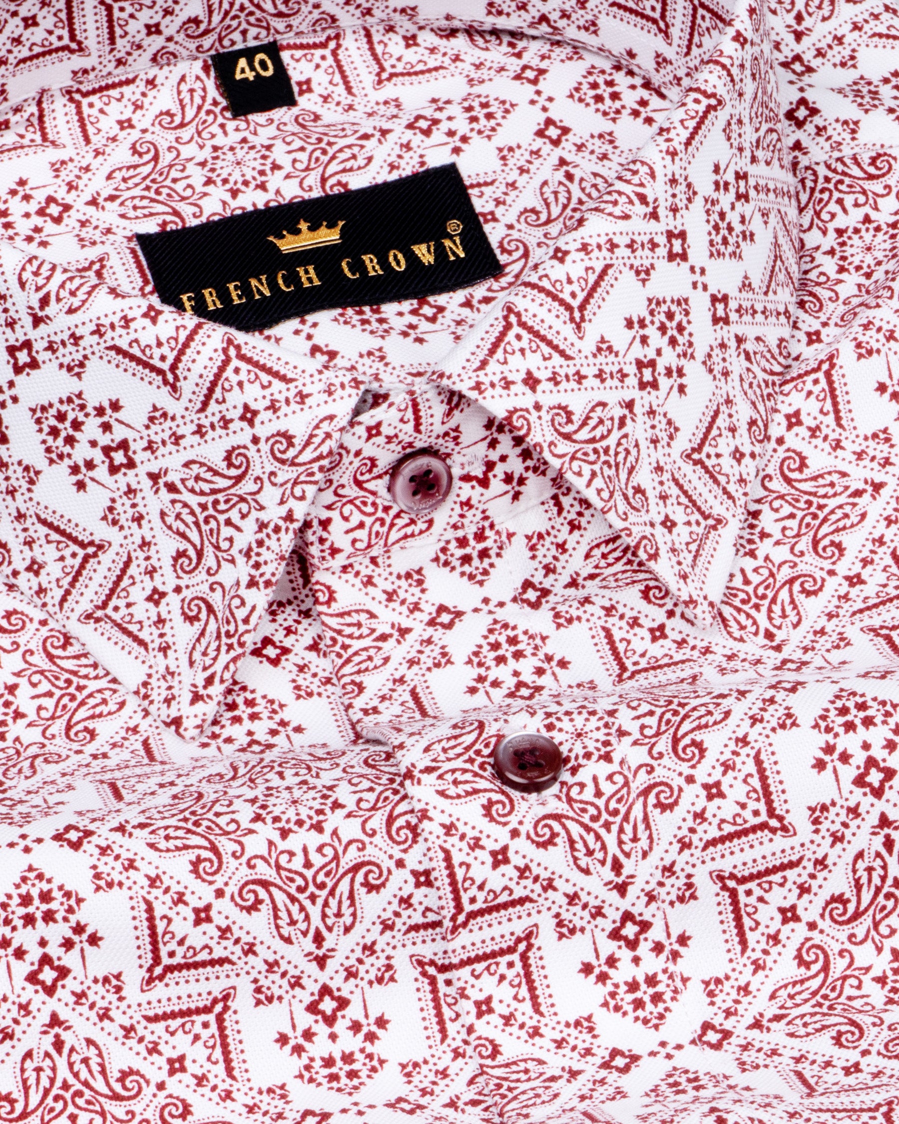 Tamarillo Red Rangoli Art Printed Royal Oxford Shirt 4668-MN-38, 4668-MN-H-38, 4668-MN-39, 4668-MN-H-39, 4668-MN-40, 4668-MN-H-40, 4668-MN-42, 4668-MN-H-42, 4668-MN-44, 4668-MN-H-44, 4668-MN-46, 4668-MN-H-46, 4668-MN-48, 4668-MN-H-48, 4668-MN-50, 4668-MN-H-50, 4668-MN-52, 4668-MN-H-52