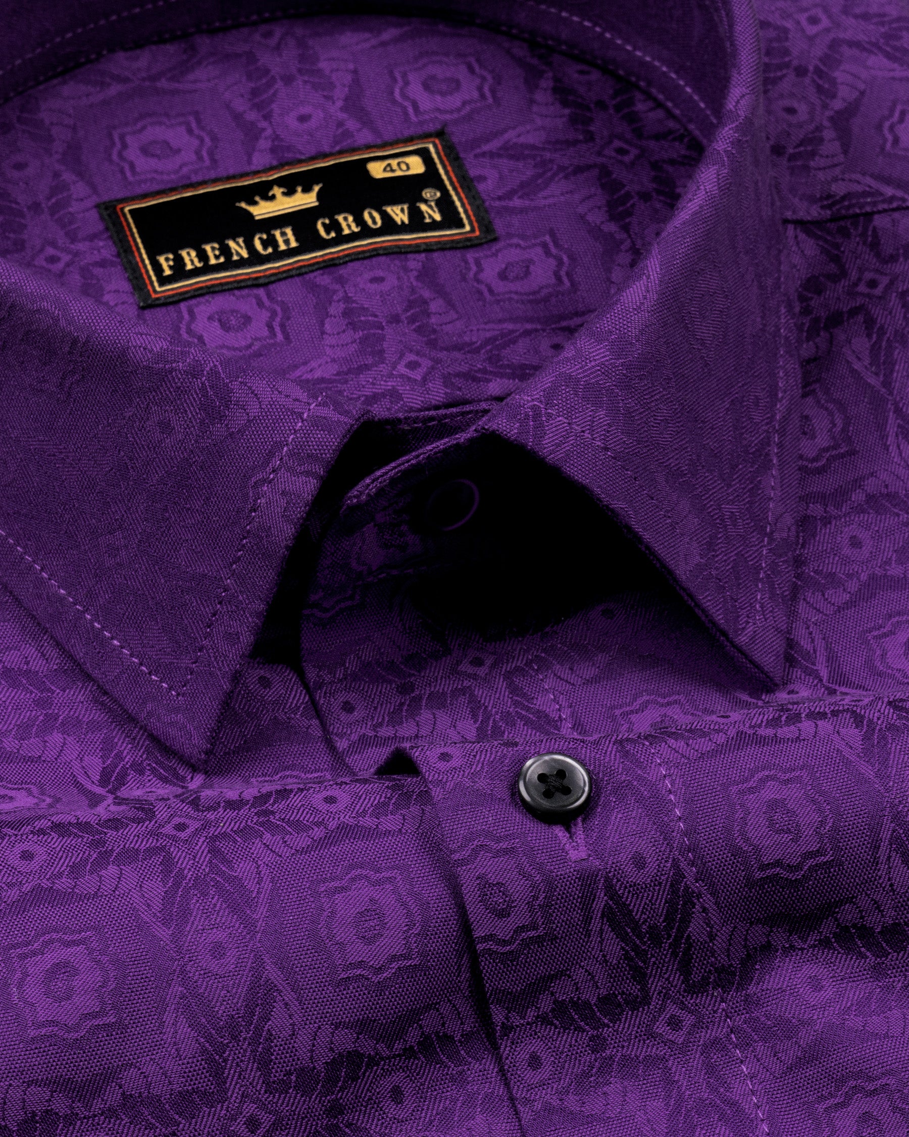Vivid Violet Geometric Jacquard Textured Super soft Premium Giza Cotton Shirt 4687-BLK-38, 4687-BLK-H-42, 4687-BLK-52, 4687-BLK-H-52, 4687-BLK-H-38, 4687-BLK-H-39, 4687-BLK-42, 4687-BLK-46, 4687-BLK-H-46, 4687-BLK-50, 4687-BLK-H-44, 4687-BLK-H-50, 4687-BLK-39, 4687-BLK-40, 4687-BLK-H-40, 4687-BLK-44, 4687-BLK-48, 4687-BLK-H-48