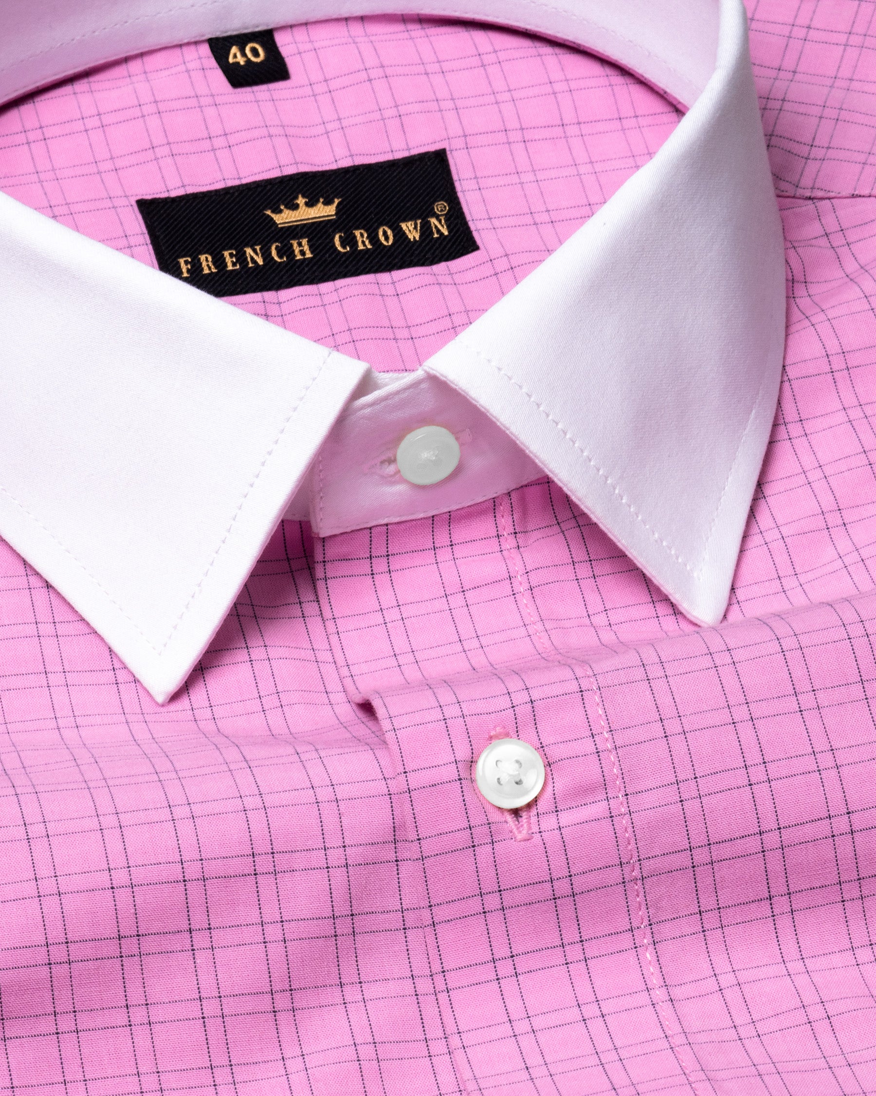 Lavender Rose Pink Windowpane White Collar Premium Cotton Shirt 4704-WCC-42, 4704-WCC-H-42, 4704-WCC-38, 4704-WCC-H-38, 4704-WCC-H-40, 4704-WCC-44, 4704-WCC-H-44, 4704-WCC-46, 4704-WCC-H-46, 4704-WCC-H-52, 4704-WCC-H-39, 4704-WCC-48, 4704-WCC-50, 4704-WCC-52, 4704-WCC-39, 4704-WCC-40, 4704-WCC-H-48, 4704-WCC-H-50