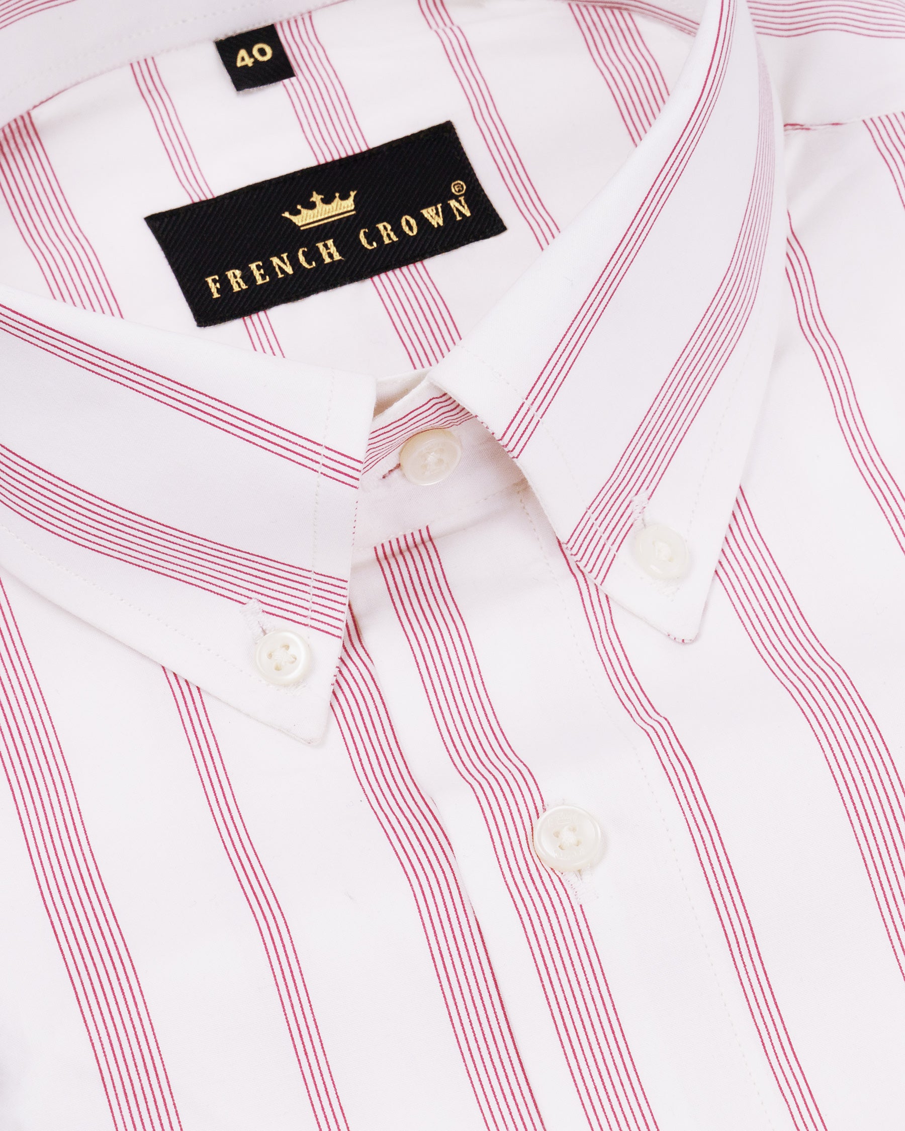 Bright White with Brick Red Striped Premium Cotton Shirt 4707-BD-38, 4707-BD-H-38, 4707-BD-39, 4707-BD-H-39, 4707-BD-40, 4707-BD-H-40, 4707-BD-42, 4707-BD-44, 4707-BD-H-44, 4707-BD-46, 4707-BD-H-46, 4707-BD-48, 4707-BD-H-48, 4707-BD-50, 4707-BD-H-50, 4707-BD-52, 4707-BD-H-52, 4707-BD-H-42