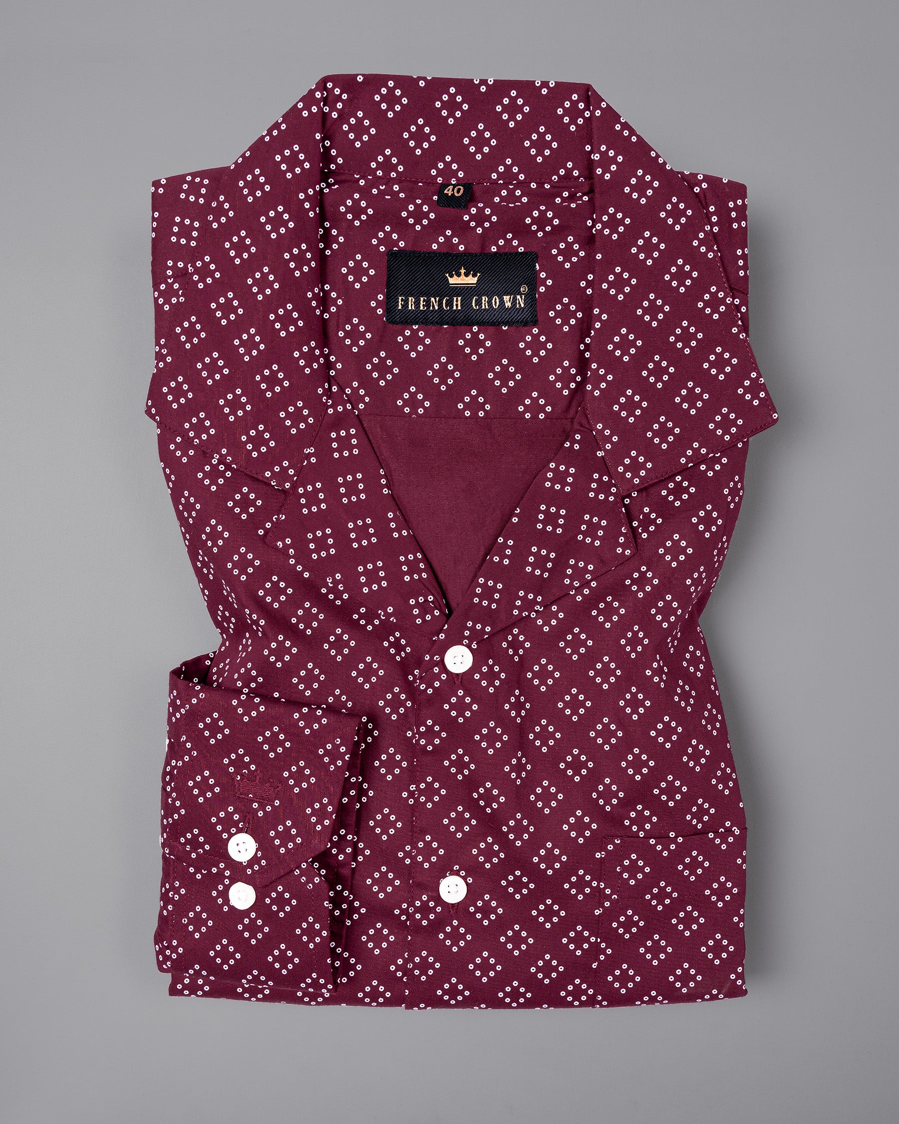 Wine Berry Cuban Collared Bandej Print Premium Satin Shirt 4782-CC-38, 4782-CC-H-38, 4782-CC-39, 4782-CC-H-39, 4782-CC-40, 4782-CC-H-40, 4782-CC-42, 4782-CC-H-42, 4782-CC-44, 4782-CC-H-44, 4782-CC-46, 4782-CC-H-46, 4782-CC-48, 4782-CC-H-48, 4782-CC-50, 4782-CC-H-50, 4782-CC-52, 4782-CC-H-52