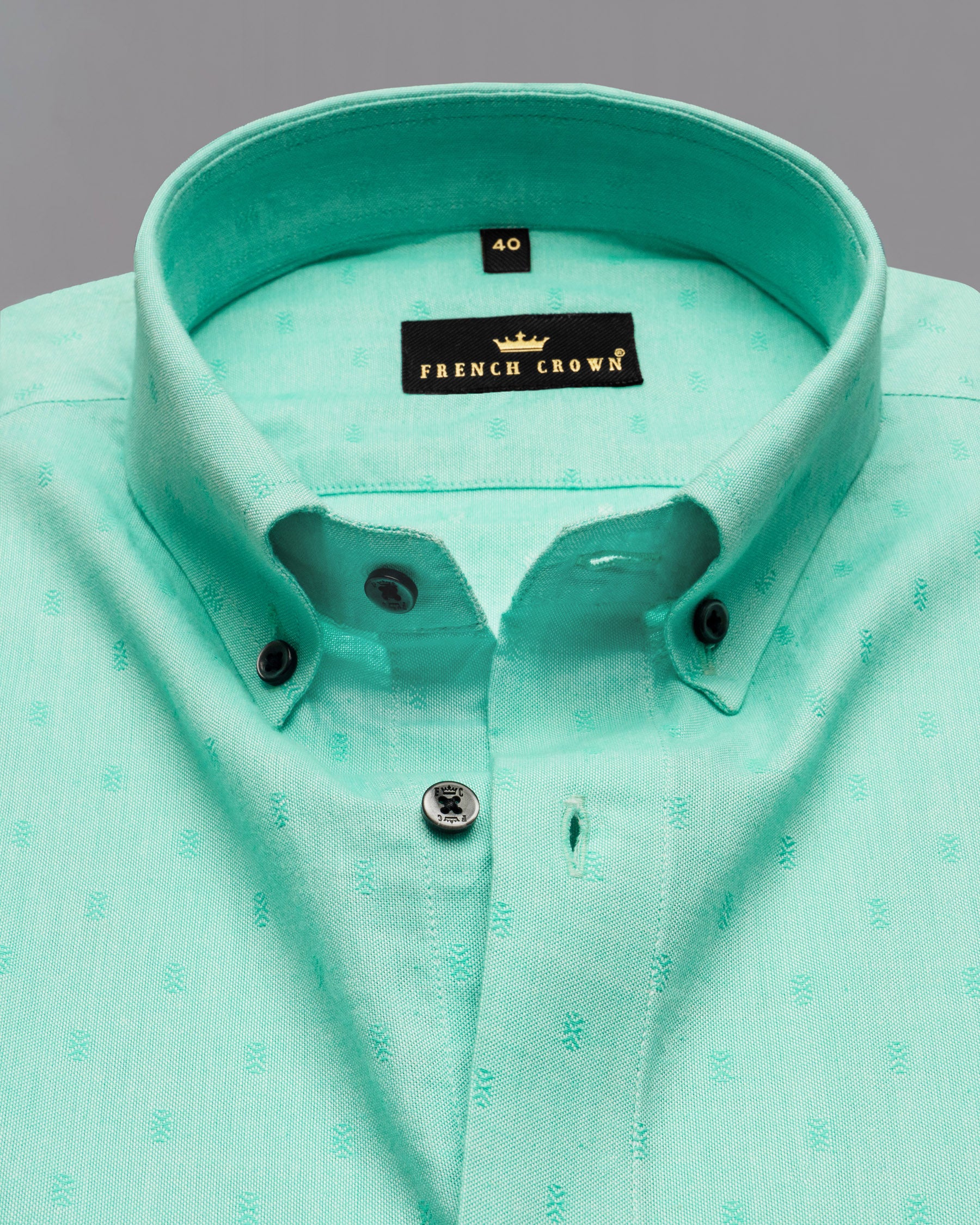 Magic Mint Green Dobby Textured Premium Giza Cotton Shirt 4890-BD-BLK-38, 4890-BD-BLK-H-38, 4890-BD-BLK-39, 4890-BD-BLK-H-39, 4890-BD-BLK-40, 4890-BD-BLK-H-40, 4890-BD-BLK-42, 4890-BD-BLK-H-42, 4890-BD-BLK-44, 4890-BD-BLK-H-44, 4890-BD-BLK-46, 4890-BD-BLK-H-46, 4890-BD-BLK-48, 4890-BD-BLK-H-48, 4890-BD-BLK-52, 4890-BD-BLK-H-52, 4890-BD-BLK-50, 4890-BD-BLK-H-50