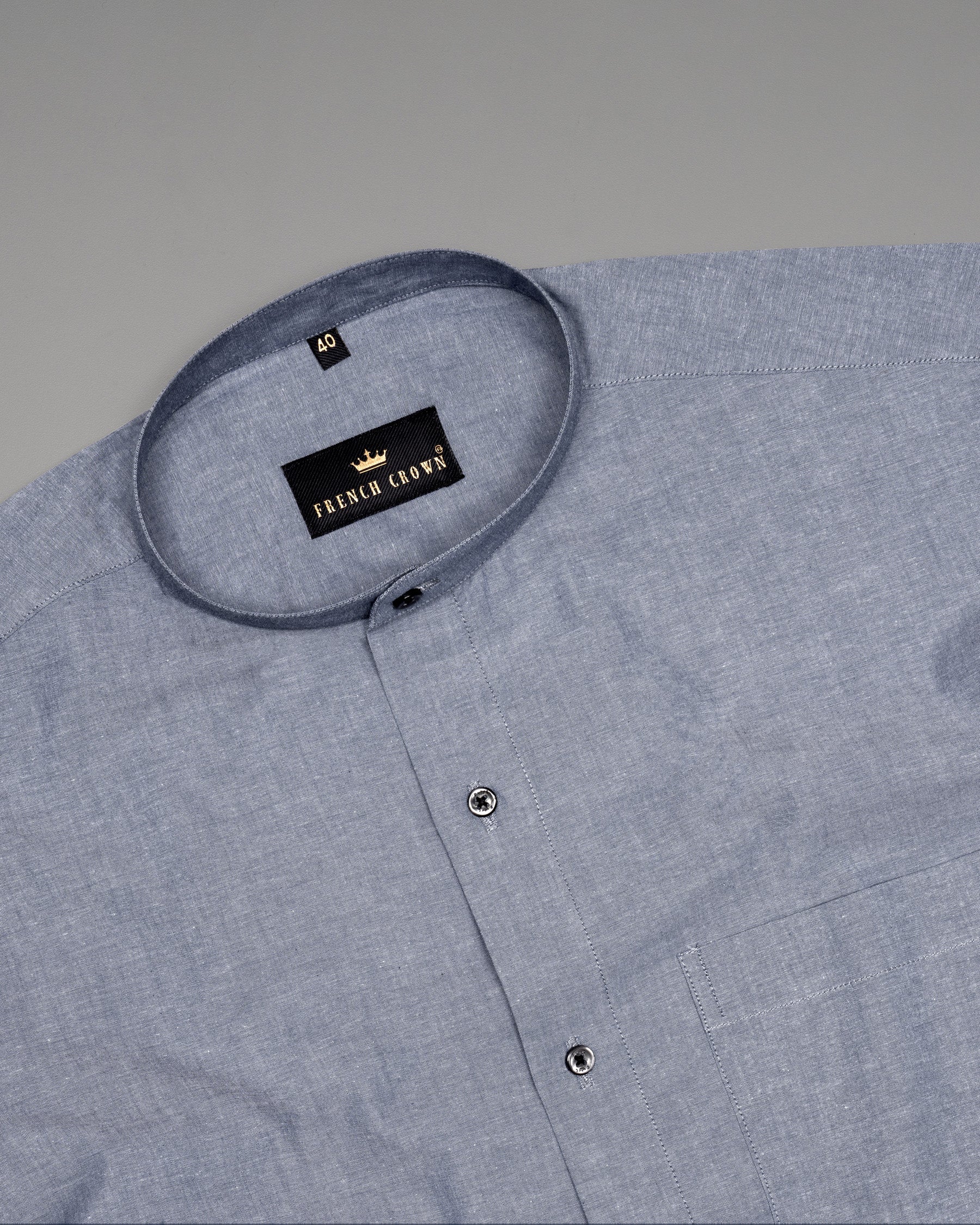Waterloo Grey Premium Cotton Shirt