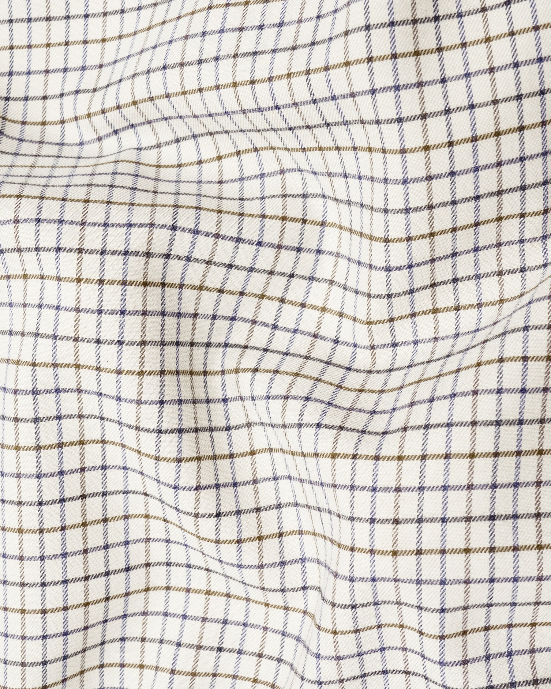 Navik with Martinique Blue and Shadow Brown Twill Micro Checked Shirt