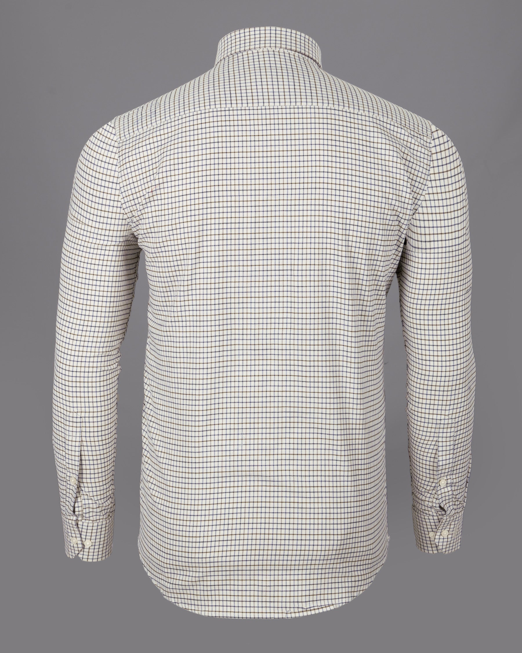 Navik with Martinique Blue and Shadow Brown Twill Micro Checked Shirt