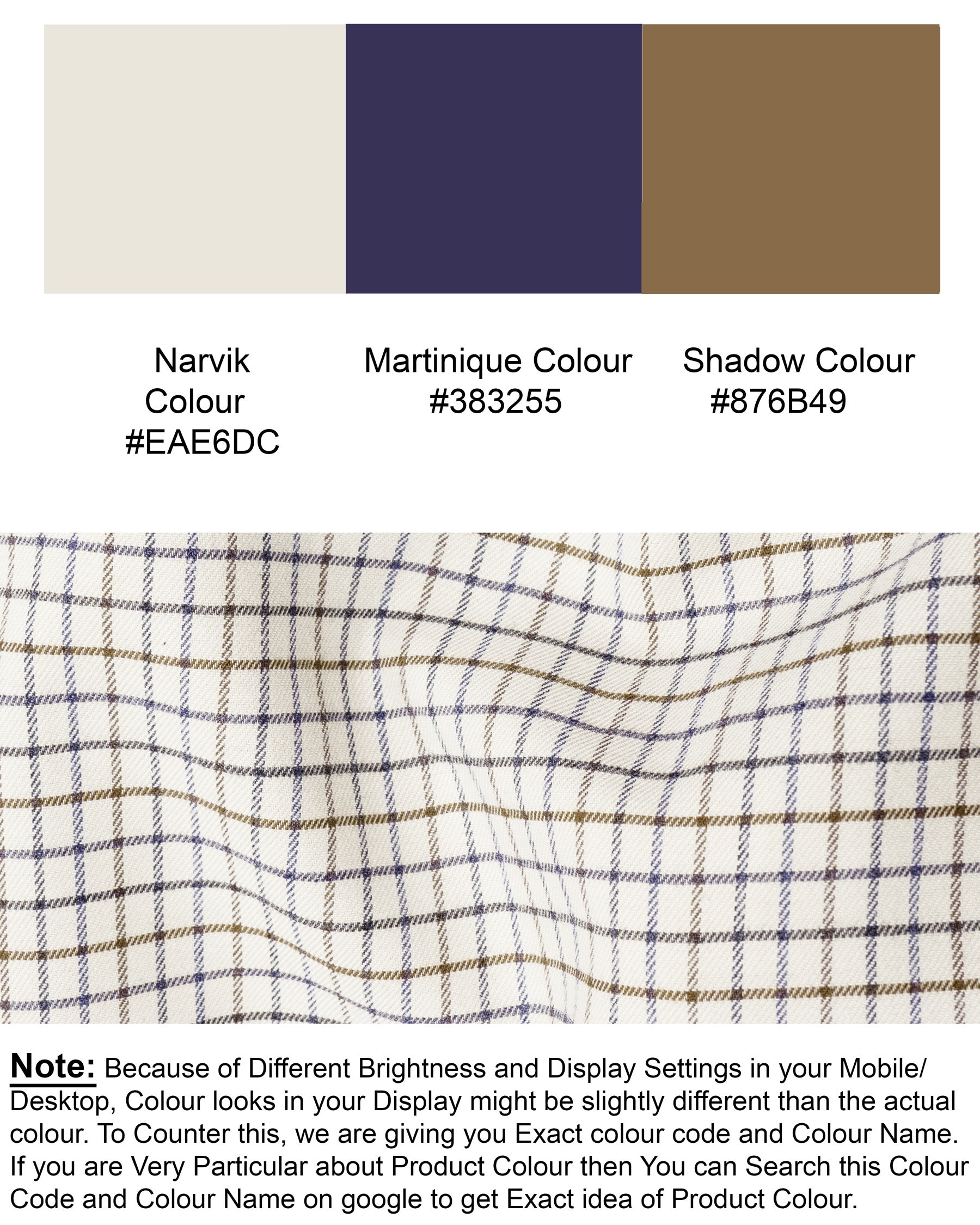 Navik with Martinique Blue and Shadow Brown Twill Micro Checked Shirt