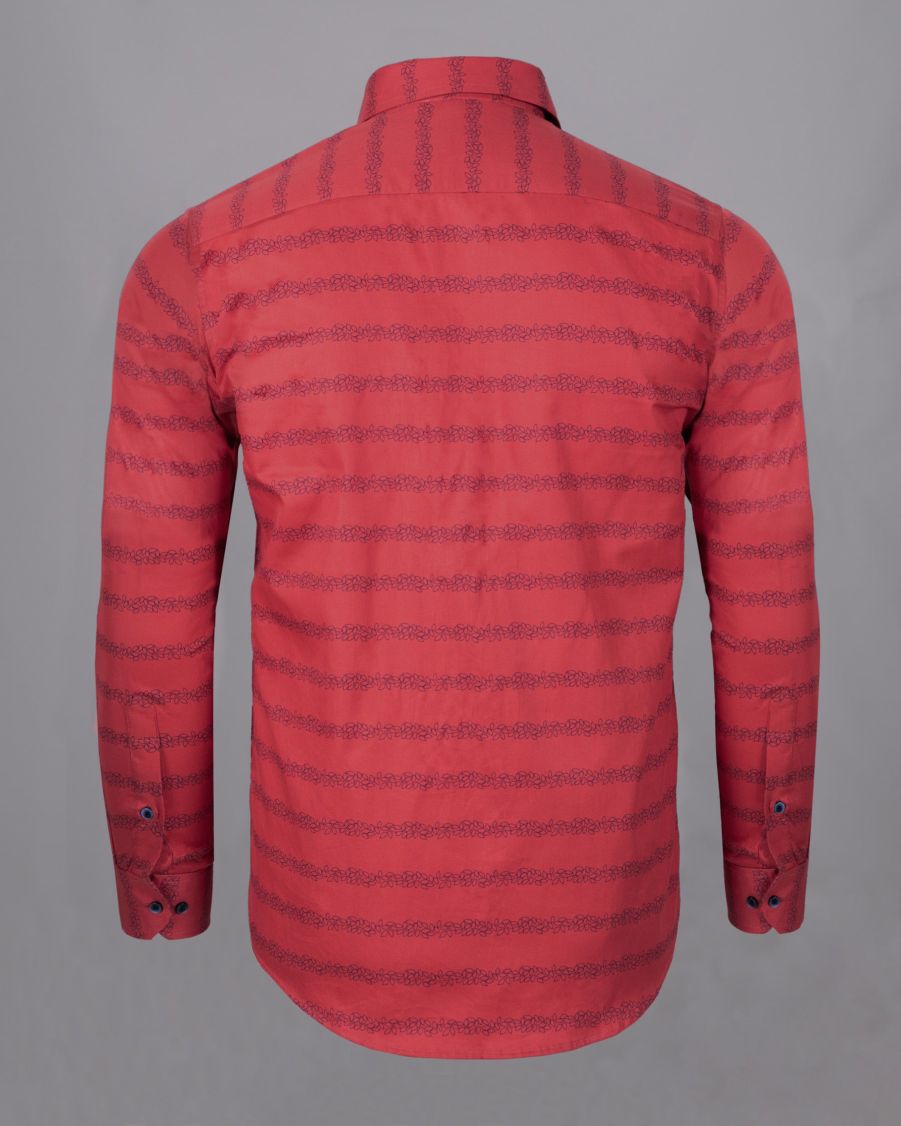 Mandy Red Dobby Textured Premium Giza Cotton Shirt