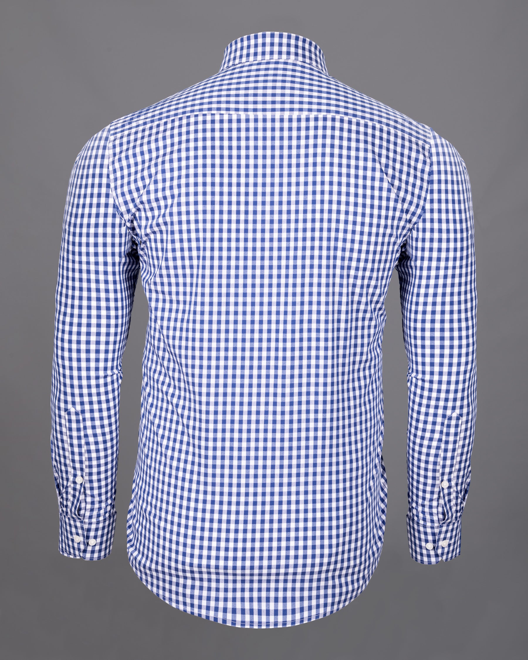 Blue with White Gingham checked Premium Cotton shirt 4978-38,4978-H-38,4978-39,4978-H-39,4978-40,4978-H-40,4978-42,4978-H-42,4978-44,4978-H-44,4978-46,4978-H-46,4978-48,4978-H-48,4978-50,4978-H-50,4978-52,4978-H-52