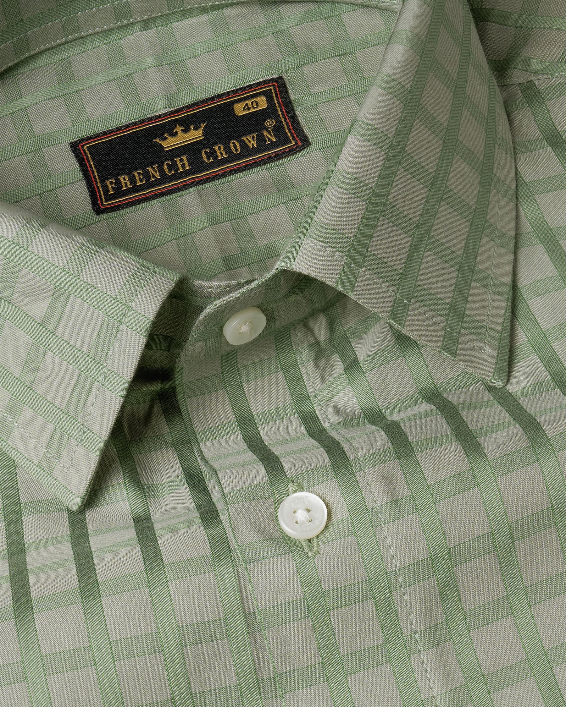 Spanish Green dobby windowpane checked Premium Cotton shirt 5010-38,5010-38,5010-39,5010-39,5010-40,5010-40,5010-42,5010-42,5010-44,5010-44,5010-46,5010-46,5010-48,5010-48,5010-50,5010-50,5010-52,5010-52
