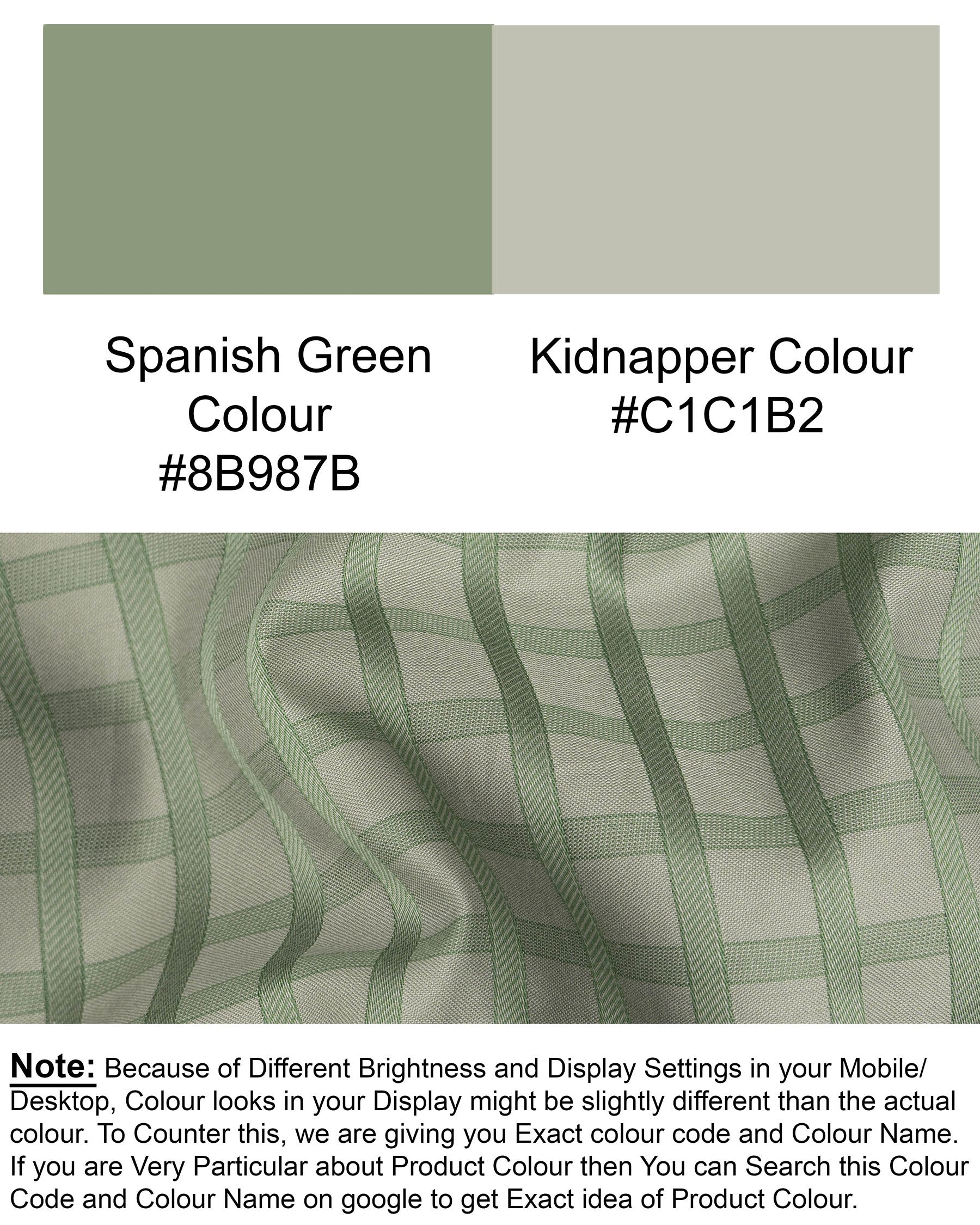 Spanish Green dobby windowpane checked Premium Cotton shirt 5010-38,5010-38,5010-39,5010-39,5010-40,5010-40,5010-42,5010-42,5010-44,5010-44,5010-46,5010-46,5010-48,5010-48,5010-50,5010-50,5010-52,5010-52