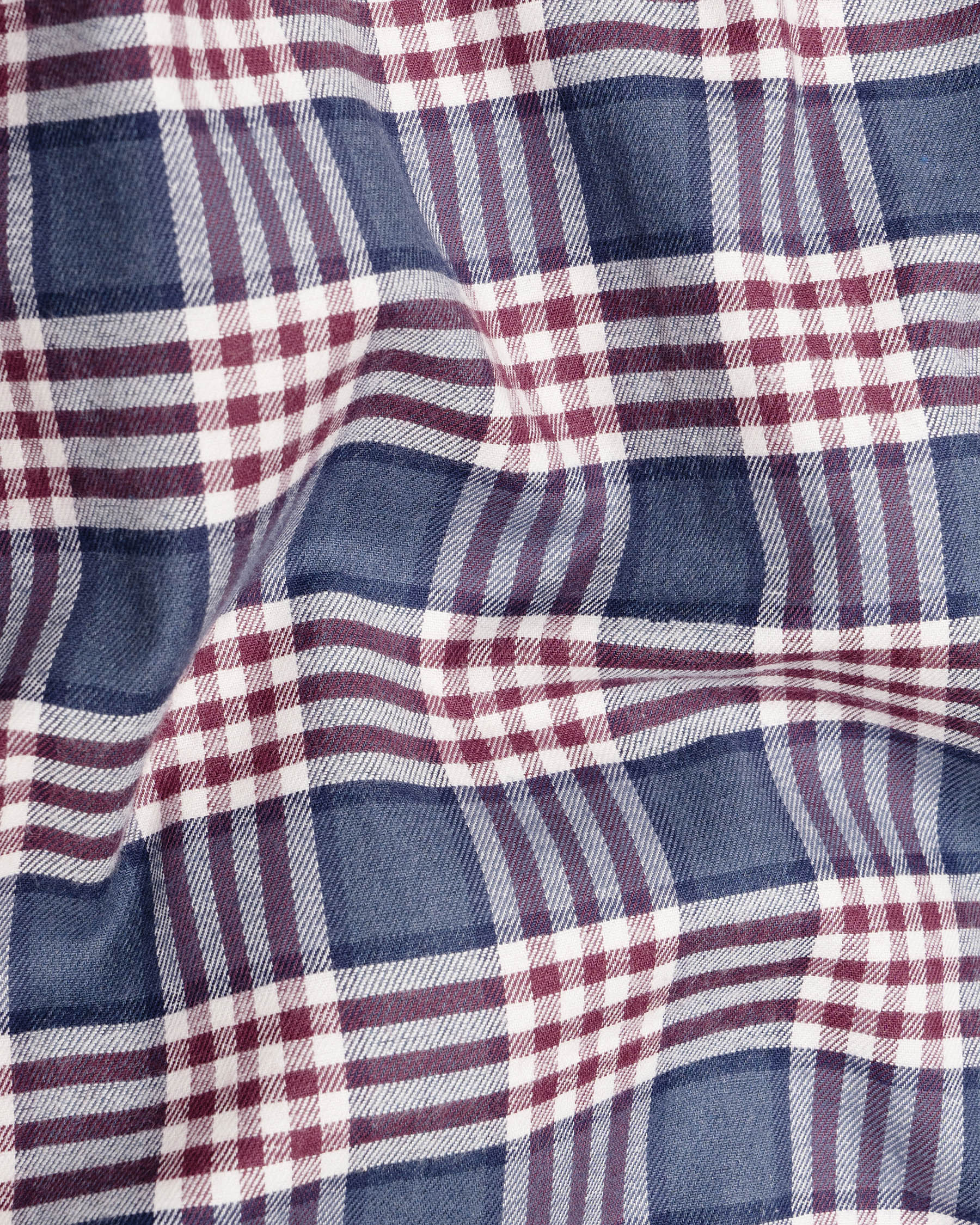 Fiord with maroon plaid Premium Cotton flannel shirt