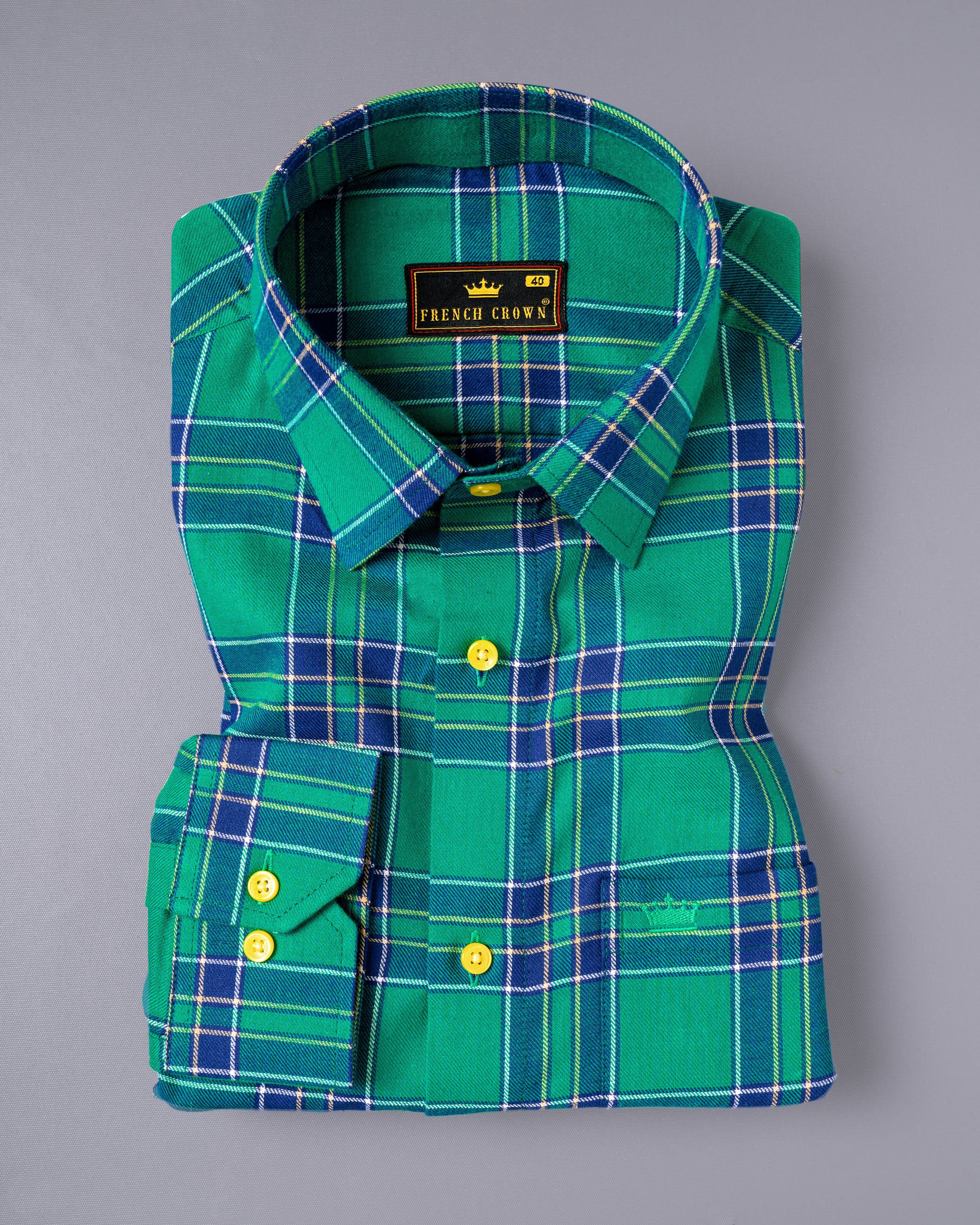 Gossamer Green Plaid Premium cotton Shirt 5016-CA-38,5016-YL-38,5016-CA-39,5016-YL-39,5016-CA-40,5016-YL-40,5016-CA-42,5016-YL-42,5016-CA-44,5016-YL-44,5016-CA-46,5016-YL-46,5016-CA-48,5016-YL-48,5016-CA-50,5016-YL-50,5016-CA-52,5016-YL-52