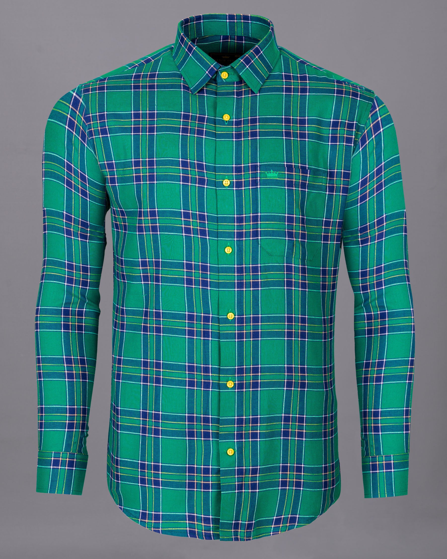 Gossamer Green Plaid Premium cotton Shirt 5016-CA-38,5016-YL-38,5016-CA-39,5016-YL-39,5016-CA-40,5016-YL-40,5016-CA-42,5016-YL-42,5016-CA-44,5016-YL-44,5016-CA-46,5016-YL-46,5016-CA-48,5016-YL-48,5016-CA-50,5016-YL-50,5016-CA-52,5016-YL-52