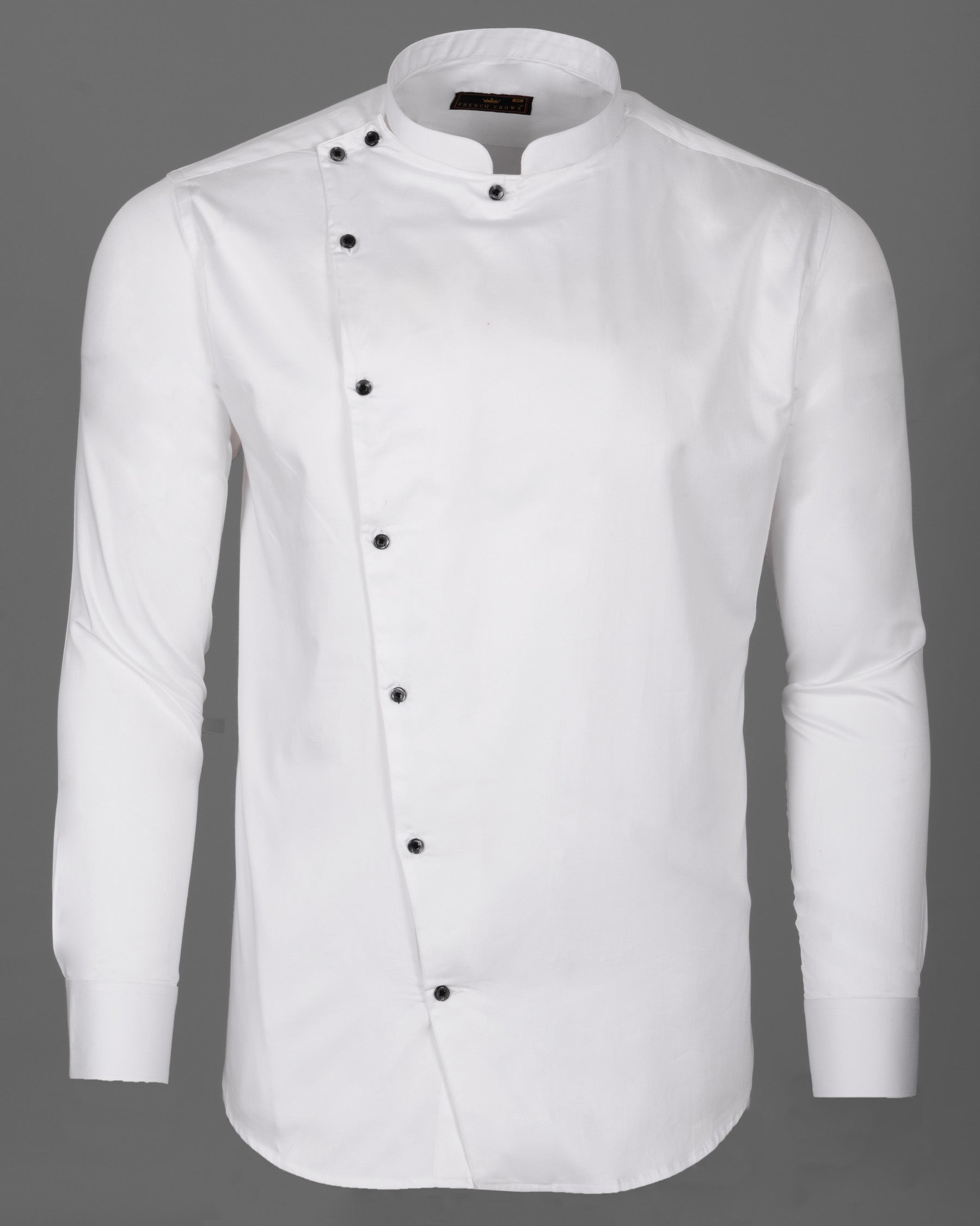 Bright White Subtle Sheen Cross Buttoned Bandhgala Super Soft Premium Cotton Shirt 5024-BLK-P58-38, 5024-BLK-P58-H-38, 5024-BLK-P58-39, 5024-BLK-P58-H-39, 5024-BLK-P58-40, 5024-BLK-P58-H-40, 5024-BLK-P58-42, 5024-BLK-P58-H-42, 5024-BLK-P58-44, 5024-BLK-P58-H-44, 5024-BLK-P58-46, 5024-BLK-P58-H-46, 5024-BLK-P58-48, 5024-BLK-P58-H-48, 5024-BLK-P58-50, 5024-BLK-P58-H-50, 5024-BLK-P58-52, 5024-BLK-P58-H-52