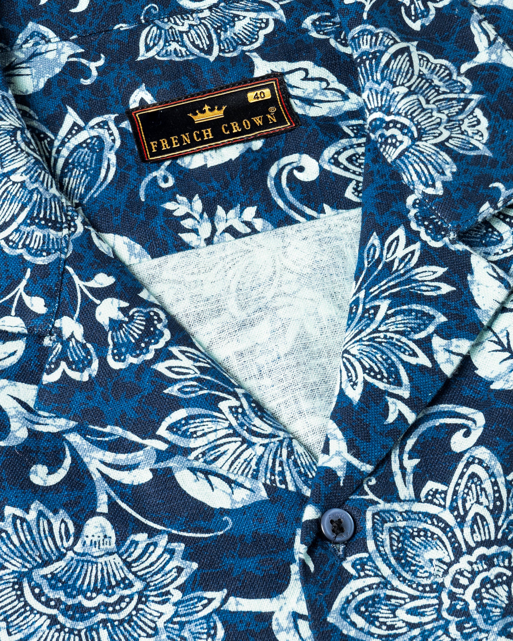 Arapawa Blue Leaves Printed Luxurious Linen Shirt 5064-CC-BLE-38, 5064-CC-BLE-H-38, 5064-CC-BLE-39, 5064-CC-BLE-H-39, 5064-CC-BLE-40, 5064-CC-BLE-H-40, 5064-CC-BLE-42, 5064-CC-BLE-H-42, 5064-CC-BLE-44, 5064-CC-BLE-H-44, 5064-CC-BLE-46, 5064-CC-BLE-H-46, 5064-CC-BLE-48, 5064-CC-BLE-H-48, 5064-CC-BLE-50, 5064-CC-BLE-H-50, 5064-CC-BLE-52, 5064-CC-BLE-H-52