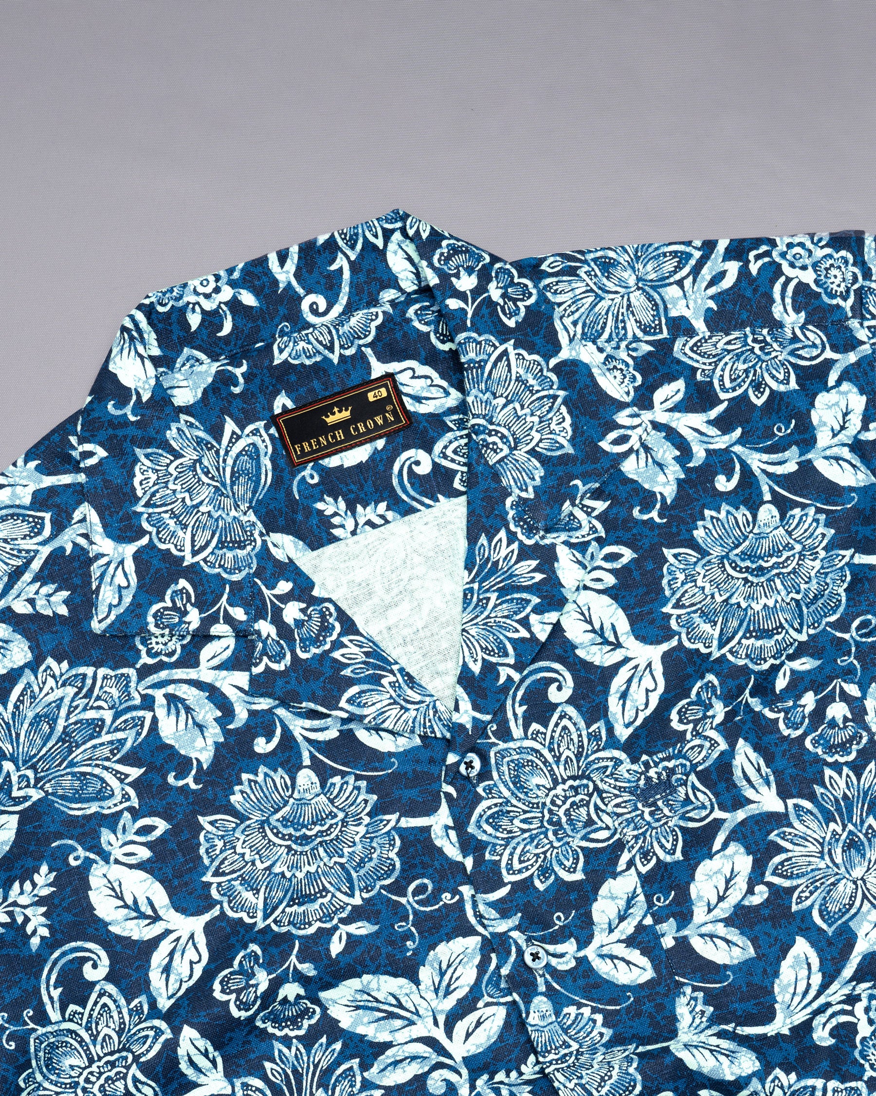 Arapawa Blue Leaves Printed Luxurious Linen Shirt 5064-CC-BLE-38, 5064-CC-BLE-H-38, 5064-CC-BLE-39, 5064-CC-BLE-H-39, 5064-CC-BLE-40, 5064-CC-BLE-H-40, 5064-CC-BLE-42, 5064-CC-BLE-H-42, 5064-CC-BLE-44, 5064-CC-BLE-H-44, 5064-CC-BLE-46, 5064-CC-BLE-H-46, 5064-CC-BLE-48, 5064-CC-BLE-H-48, 5064-CC-BLE-50, 5064-CC-BLE-H-50, 5064-CC-BLE-52, 5064-CC-BLE-H-52