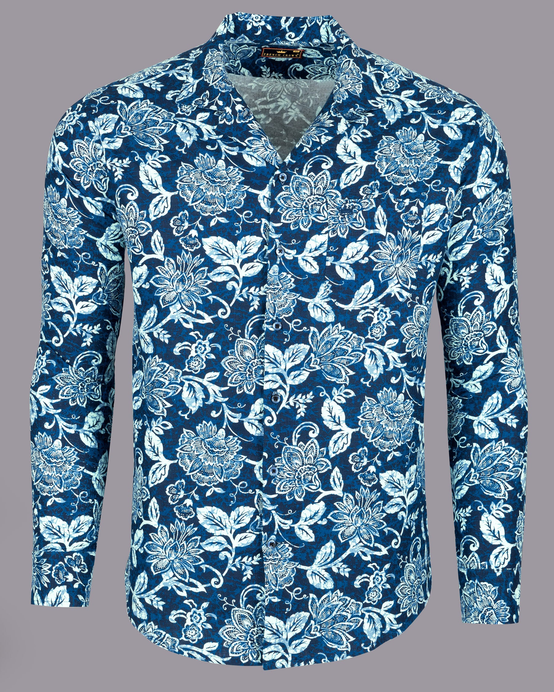 Arapawa Blue Leaves Printed Luxurious Linen Shirt 5064-CC-BLE-38, 5064-CC-BLE-H-38, 5064-CC-BLE-39, 5064-CC-BLE-H-39, 5064-CC-BLE-40, 5064-CC-BLE-H-40, 5064-CC-BLE-42, 5064-CC-BLE-H-42, 5064-CC-BLE-44, 5064-CC-BLE-H-44, 5064-CC-BLE-46, 5064-CC-BLE-H-46, 5064-CC-BLE-48, 5064-CC-BLE-H-48, 5064-CC-BLE-50, 5064-CC-BLE-H-50, 5064-CC-BLE-52, 5064-CC-BLE-H-52