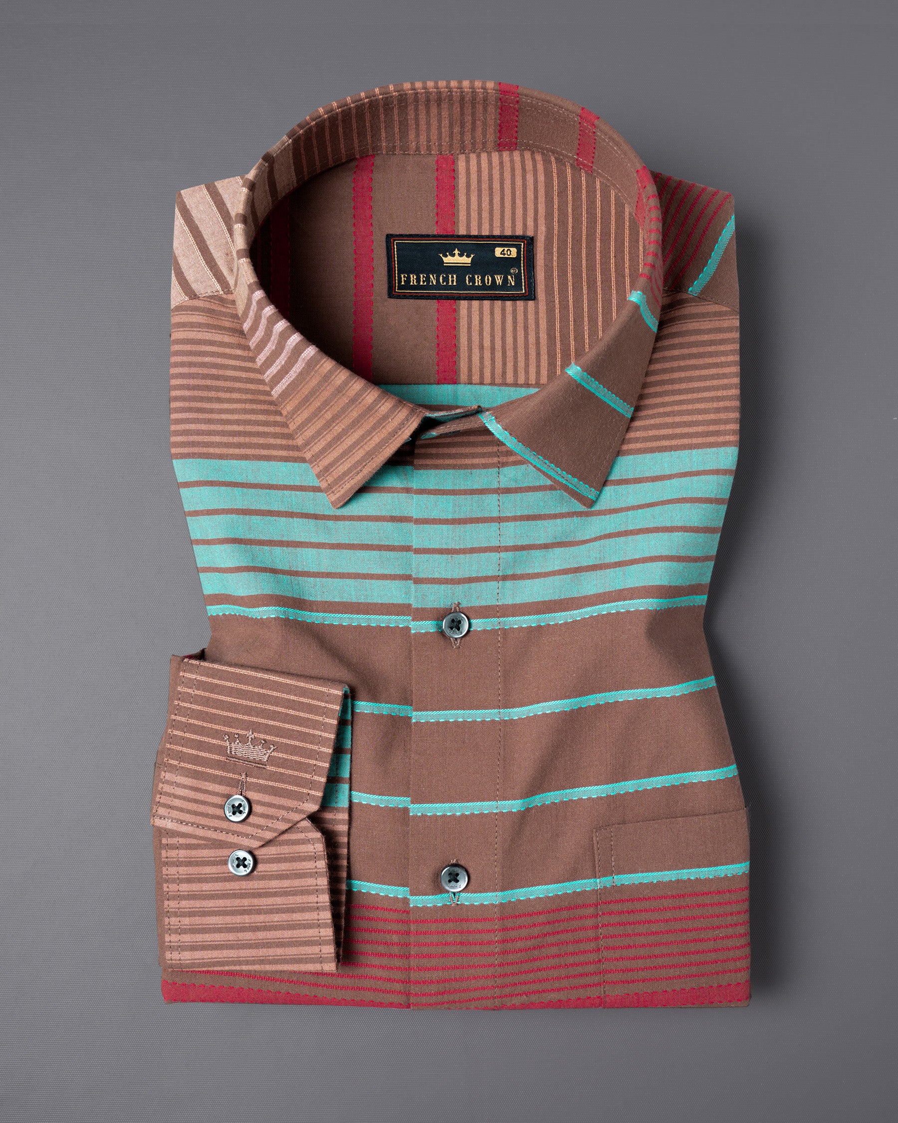 Sandal Brown Striped Dobby Textured Premium Giza Cotton Shirt 5102-BLK-38, 5102-BLK-H-38, 5102-BLK-39, 5102-BLK-H-39, 5102-BLK-40, 5102-BLK-H-40, 5102-BLK-42, 5102-BLK-H-42, 5102-BLK-44, 5102-BLK-H-44, 5102-BLK-46, 5102-BLK-H-46, 5102-BLK-48, 5102-BLK-H-48, 5102-BLK-50, 5102-BLK-H-50, 5102-BLK-52, 5102-BLK-H-52