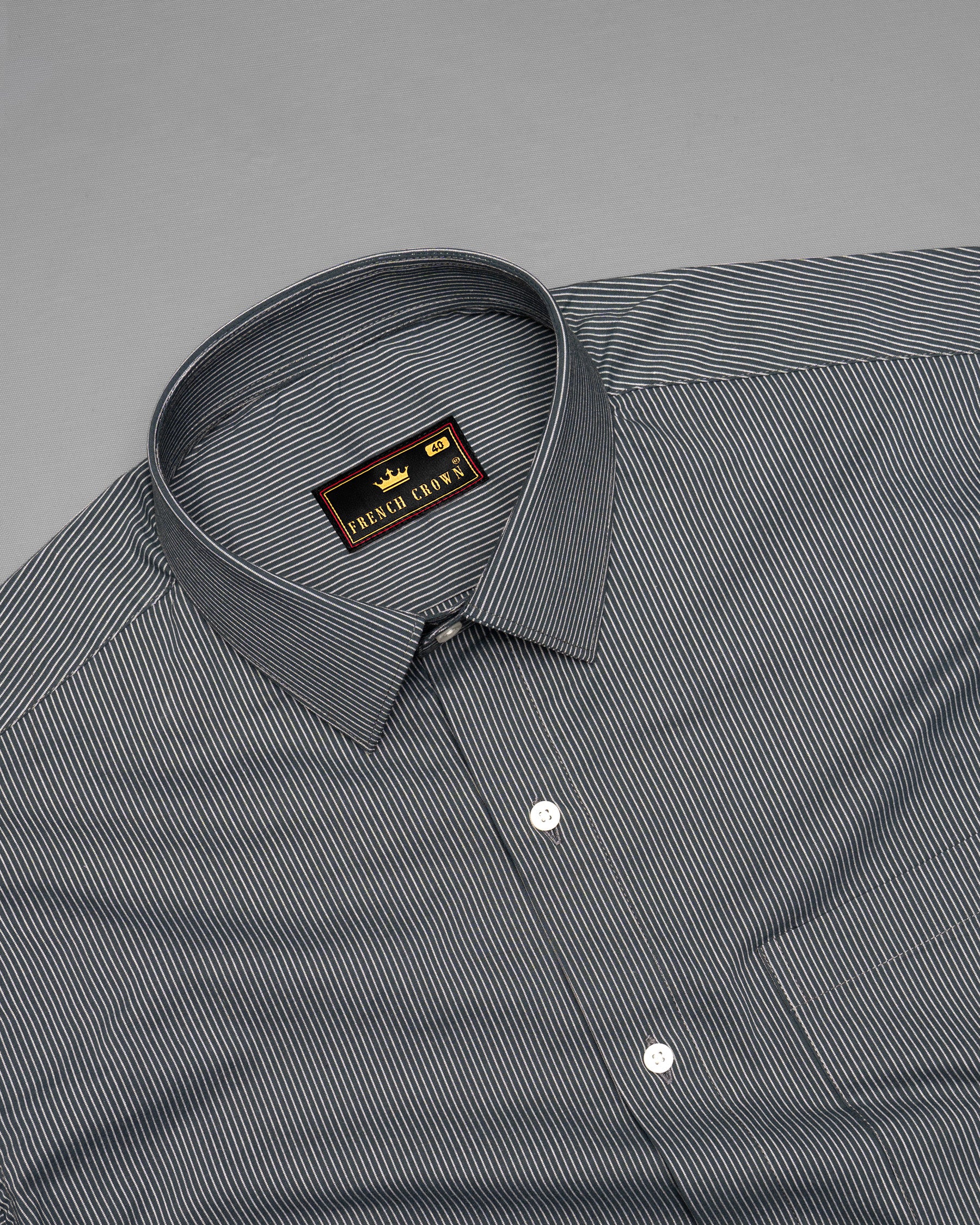 Scarpa Flow Grey Striped Premium Cotton Shirt 5105-38, 5105-H-38, 5105-39, 5105-H-39, 5105-40, 5105-H-40, 5105-42, 5105-H-42, 5105-44, 5105-H-44, 5105-46, 5105-H-46, 5105-48, 5105-H-48, 5105-50, 5105-H-50, 5105-52, 5105-H-52