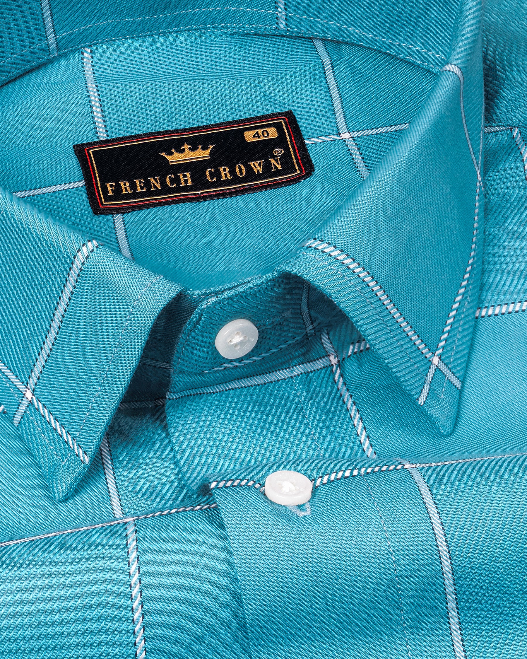 Viking Blue Twill Windowpane Premium Cotton Shirt 5118-38, 5118-H-38, 5118-39, 5118-H-39, 5118-40, 5118-H-40, 5118-42, 5118-H-42, 5118-44, 5118-H-44, 5118-46, 5118-H-46, 5118-48, 5118-H-48, 5118-50, 5118-H-50, 5118-52, 5118-H-52
