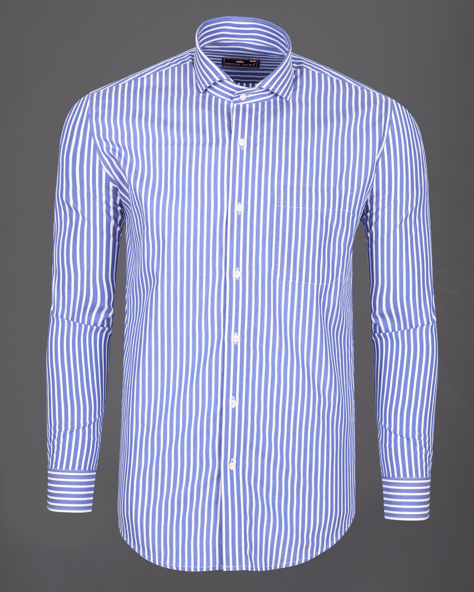 Portage Blue with White Striped Premium Cotton Shirt 5131-CA-38, 5131-CA-H-38, 5131-CA-39, 5131-CA-H-39, 5131-CA-40, 5131-CA-H-40, 5131-CA-42, 5131-CA-H-42, 5131-CA-44, 5131-CA-H-44, 5131-CA-46, 5131-CA-H-46, 5131-CA-48, 5131-CA-H-48, 5131-CA-50, 5131-CA-H-50, 5131-CA-52, 5131-CA-H-52