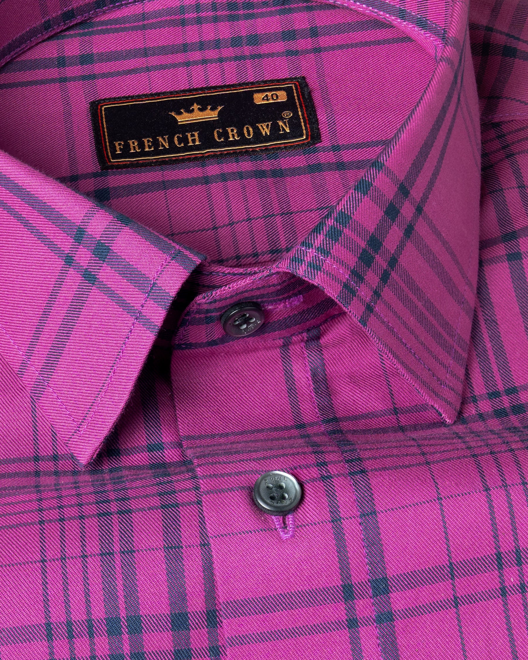 Mulberry Pink Plaid Premium Cotton Shirt 5136-BLK-38, 5136-BLK-H-38, 5136-BLK-39, 5136-BLK-H-39, 5136-BLK-40, 5136-BLK-H-40, 5136-BLK-42, 5136-BLK-H-42, 5136-BLK-44, 5136-BLK-H-44, 5136-BLK-46, 5136-BLK-H-46, 5136-BLK-48, 5136-BLK-H-48, 5136-BLK-50, 5136-BLK-H-50, 5136-BLK-52, 5136-BLK-H-52