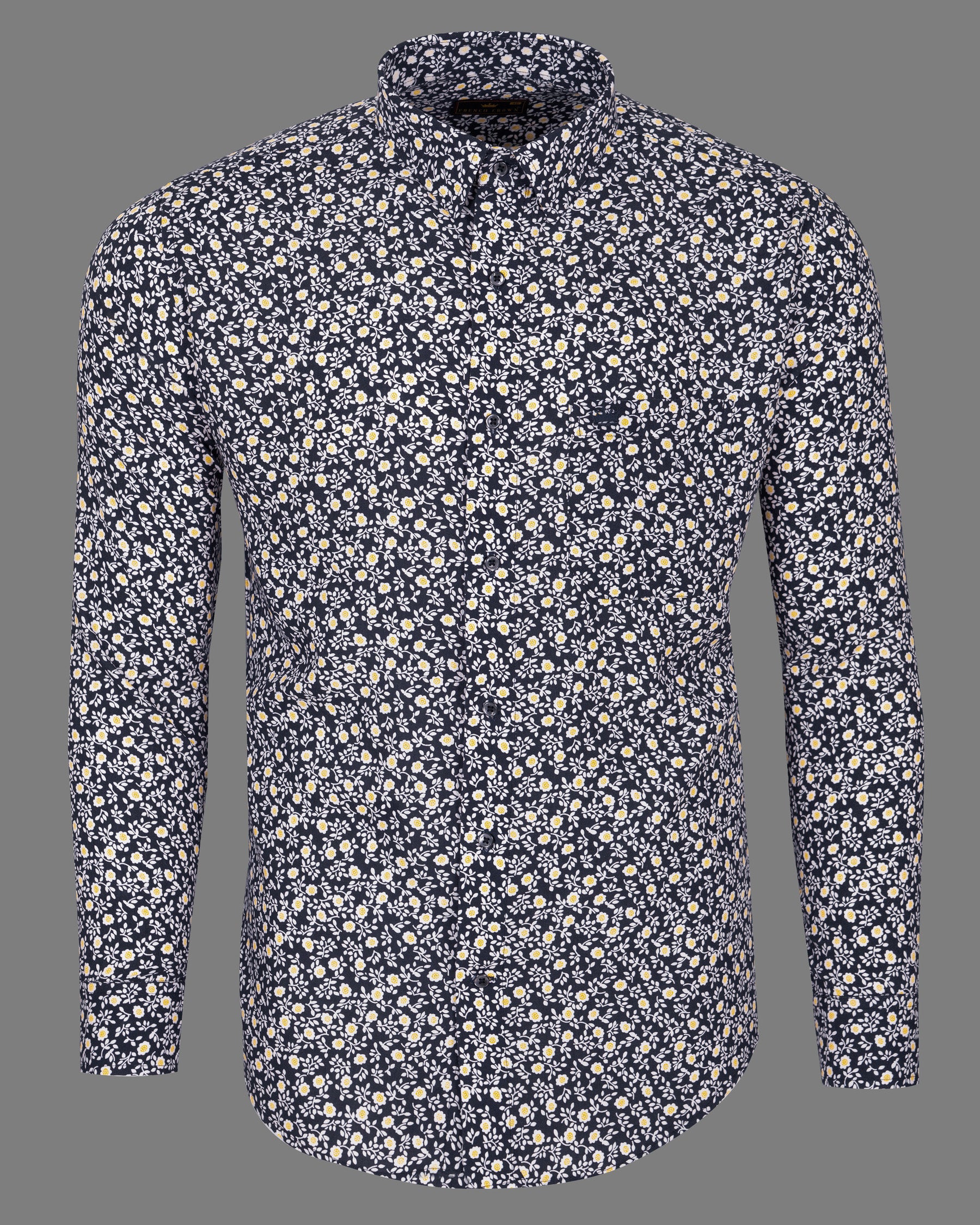 Shark Grey flowers printed Premium Tencel Shirt 5187-BLK-38, 5187-BLK-H-38, 5187-BLK-39, 5187-BLK-H-39, 5187-BLK-40, 5187-BLK-H-40, 5187-BLK-42, 5187-BLK-H-42, 5187-BLK-44, 5187-BLK-H-44, 5187-BLK-46, 5187-BLK-H-46, 5187-BLK-48, 5187-BLK-H-48, 5187-BLK-50, 5187-BLK-H-50, 5187-BLK-52, 5187-BLK-H-52