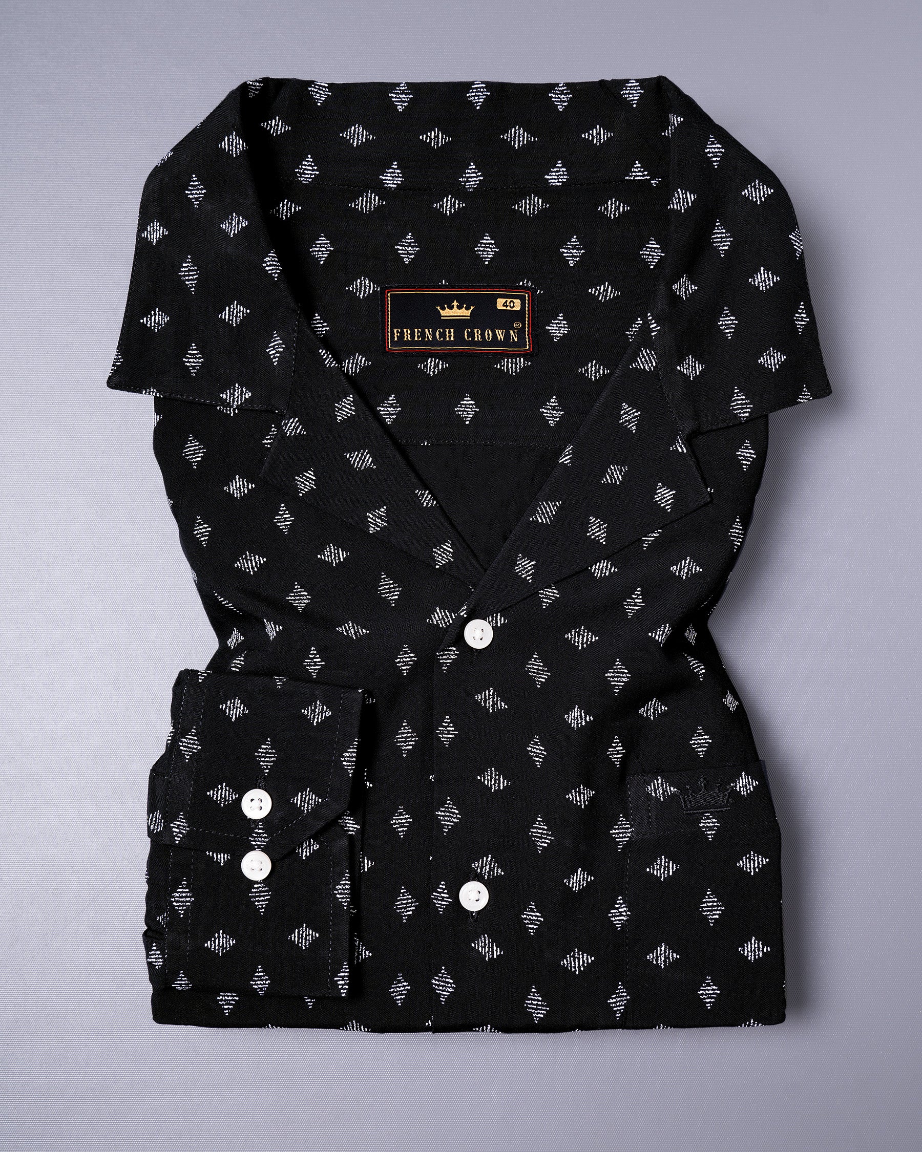 Jade Black Printed Premium Tencel Shirt 5218-CC-38, 5218-CC-H-38, 5218-CC-39, 5218-CC-H-39, 5218-CC-40, 5218-CC-H-40, 5218-CC-42, 5218-CC-H-42, 5218-CC-44, 5218-CC-H-44, 5218-CC-46, 5218-CC-H-46, 5218-CC-48, 5218-CC-H-48, 5218-CC-50, 5218-CC-H-50, 5218-CC-52, 5218-CC-H-52