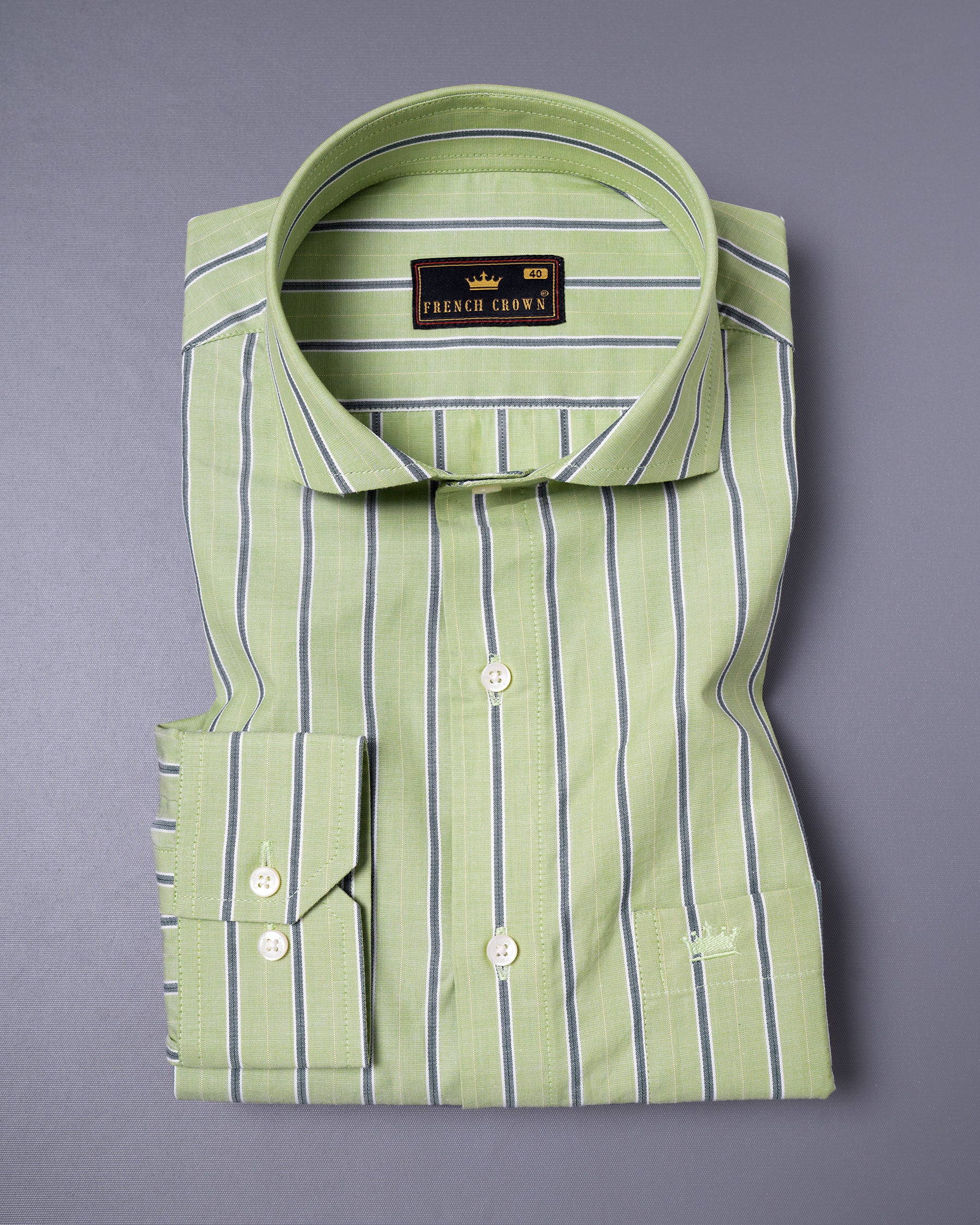 Swamp Green with Storm Dust Stripes Premium Cotton Shirt 5225-CA-38, 5225-CA-H-38, 5225-CA-39, 5225-CA-H-39, 5225-CA-40, 5225-CA-H-40, 5225-CA-42, 5225-CA-H-42, 5225-CA-44, 5225-CA-H-44, 5225-CA-46, 5225-CA-H-46, 5225-CA-48, 5225-CA-H-48, 5225-CA-50, 5225-CA-H-50, 5225-CA-52, 5225-CA-H-52