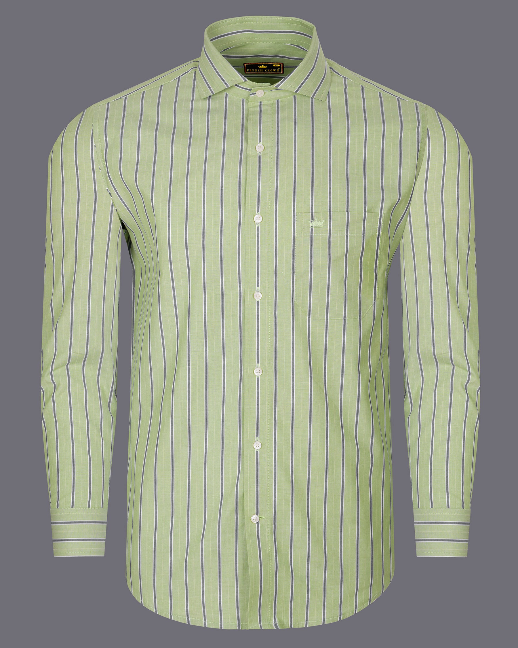 Swamp Green with Storm Dust Stripes Premium Cotton Shirt 5225-CA-38, 5225-CA-H-38, 5225-CA-39, 5225-CA-H-39, 5225-CA-40, 5225-CA-H-40, 5225-CA-42, 5225-CA-H-42, 5225-CA-44, 5225-CA-H-44, 5225-CA-46, 5225-CA-H-46, 5225-CA-48, 5225-CA-H-48, 5225-CA-50, 5225-CA-H-50, 5225-CA-52, 5225-CA-H-52