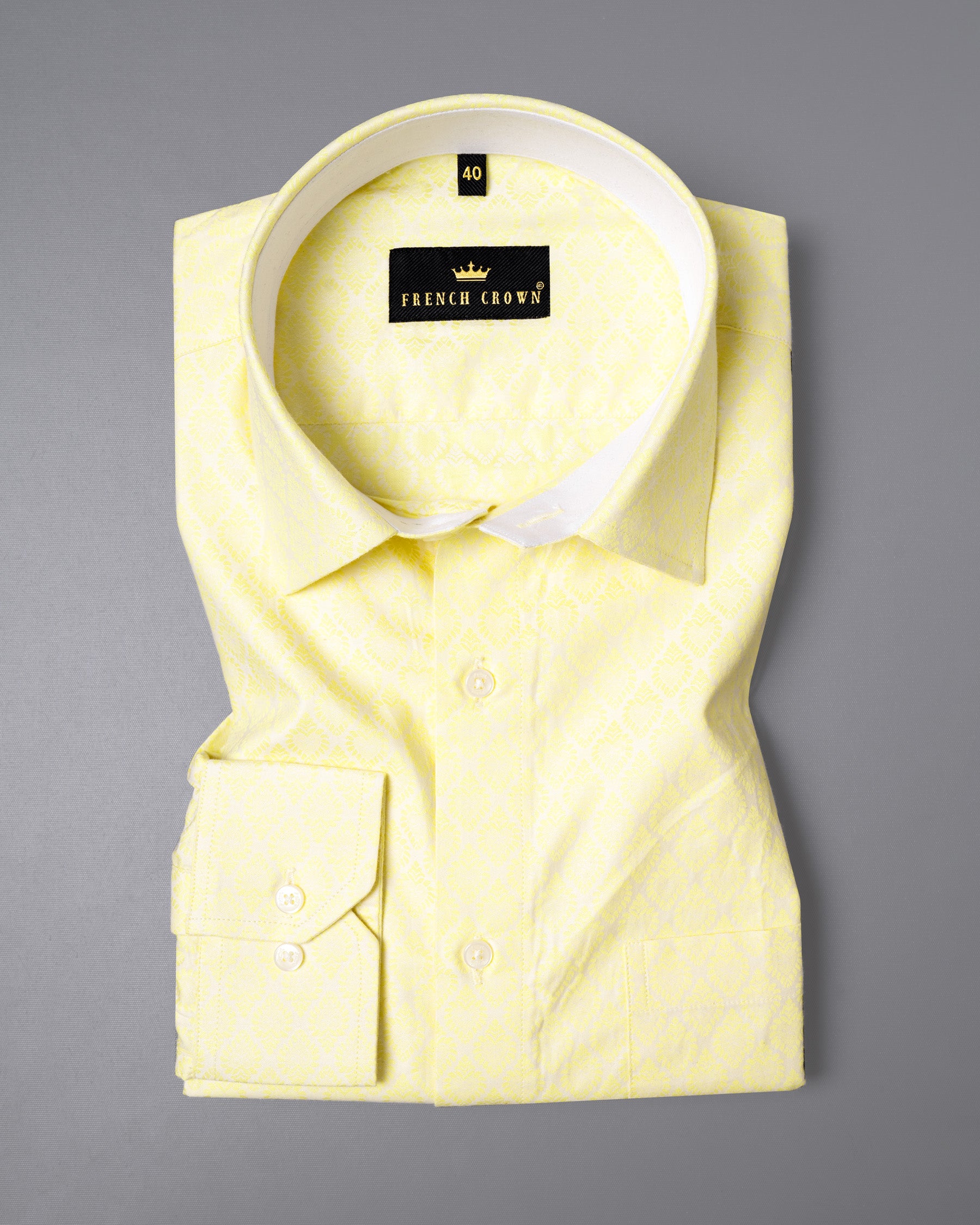 Golden Rod Yellow Jacquard Textured Premium Giza Cotton Shirt 5230-CP-38, 5230-CP-H-38, 5230-CP-39, 5230-CP-H-39, 5230-CP-40, 5230-CP-H-40, 5230-CP-42, 5230-CP-H-42, 5230-CP-44, 5230-CP-H-44, 5230-CP-46, 5230-CP-H-46, 5230-CP-48, 5230-CP-H-48, 5230-CP-50, 5230-CP-H-50, 5230-CP-52, 5230-CP-H-52