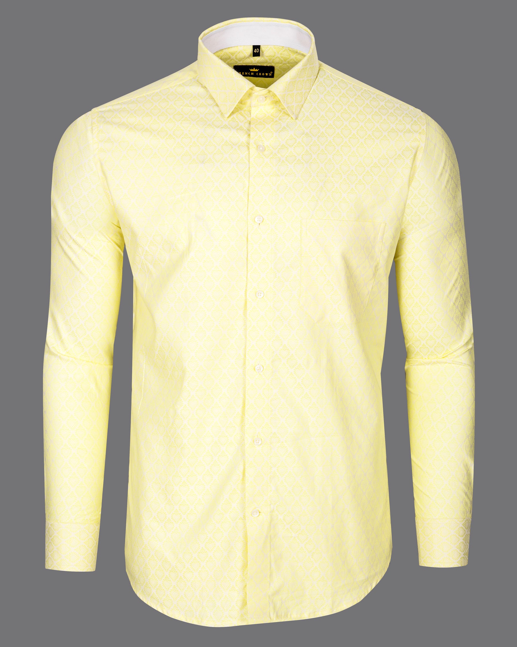 Golden Rod Yellow Jacquard Textured Premium Giza Cotton Shirt 5230-CP-38, 5230-CP-H-38, 5230-CP-39, 5230-CP-H-39, 5230-CP-40, 5230-CP-H-40, 5230-CP-42, 5230-CP-H-42, 5230-CP-44, 5230-CP-H-44, 5230-CP-46, 5230-CP-H-46, 5230-CP-48, 5230-CP-H-48, 5230-CP-50, 5230-CP-H-50, 5230-CP-52, 5230-CP-H-52