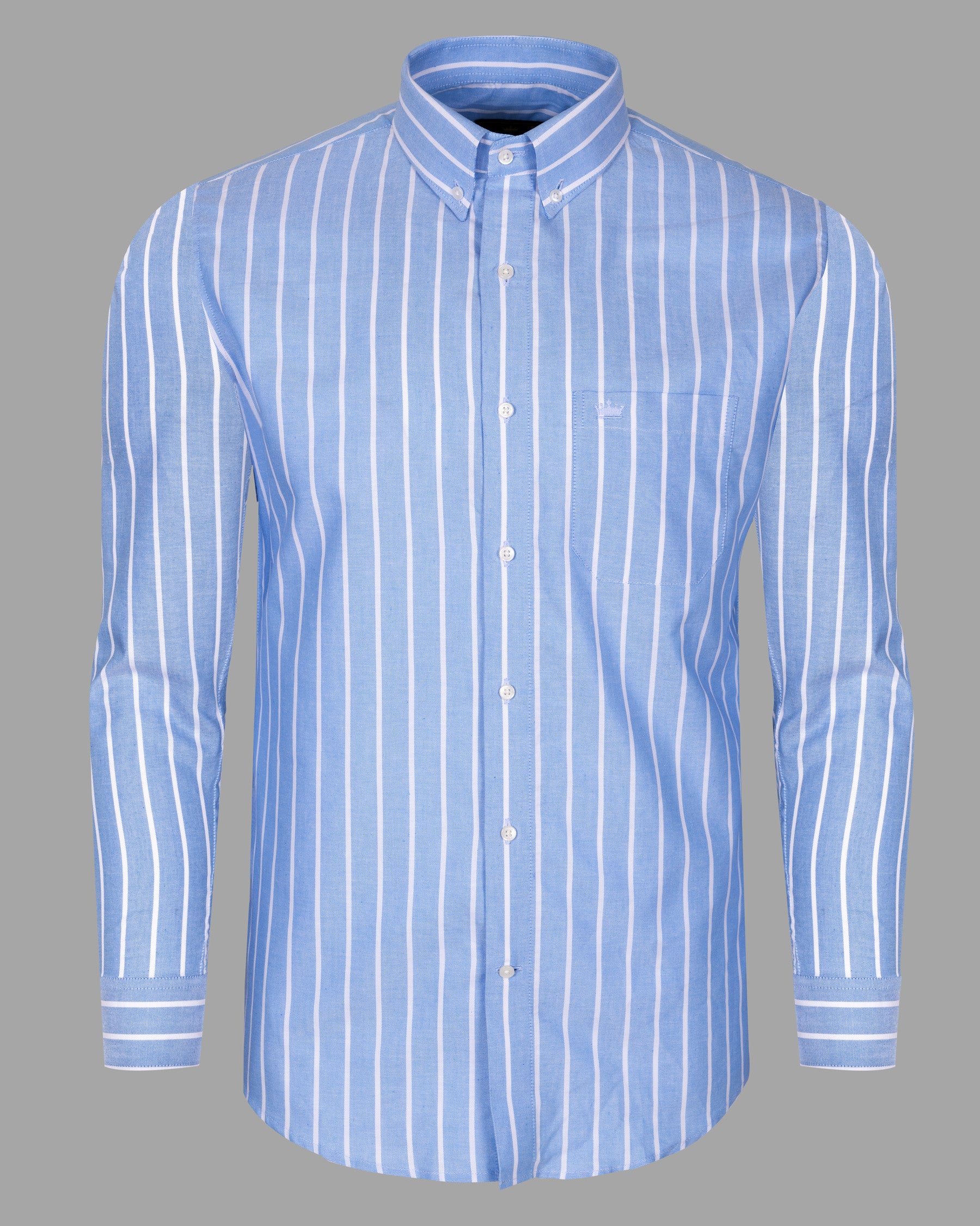 Polo Blue with White Stripes Royal Oxford Shirt 5236-BD-38, 5236-BD-H-38, 5236-BD-39, 5236-BD-H-39, 5236-BD-40, 5236-BD-H-40, 5236-BD-42, 5236-BD-H-42, 5236-BD-44, 5236-BD-H-44, 5236-BD-46, 5236-BD-H-46, 5236-BD-48, 5236-BD-H-48, 5236-BD-50, 5236-BD-H-50, 5236-BD-52, 5236-BD-H-52