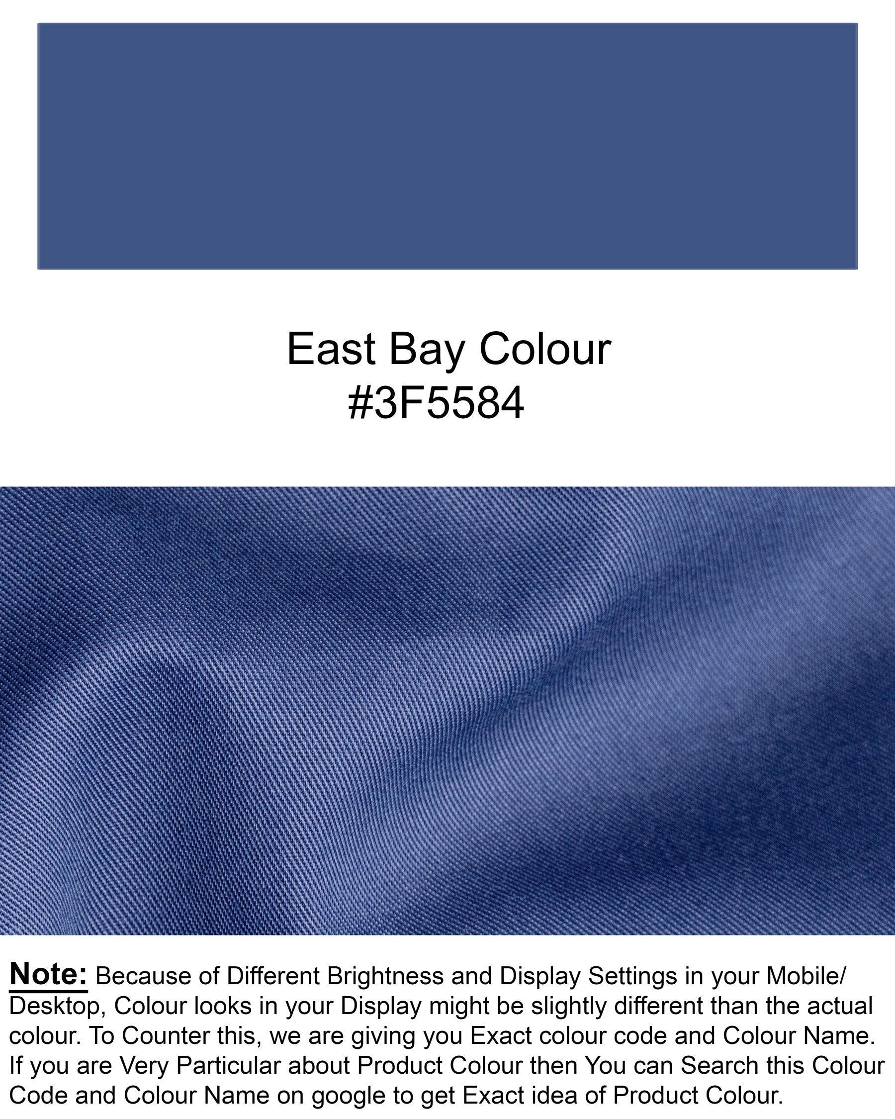 East Bay Blue Twill Premium Cotton Shirt 5238-BD-38, 5238-BD-H-38, 5238-BD-39, 5238-BD-H-39, 5238-BD-40, 5238-BD-H-40, 5238-BD-42, 5238-BD-H-42, 5238-BD-44, 5238-BD-H-44, 5238-BD-46, 5238-BD-H-46, 5238-BD-48, 5238-BD-H-48, 5238-BD-50, 5238-BD-H-50, 5238-BD-52, 5238-BD-H-52C