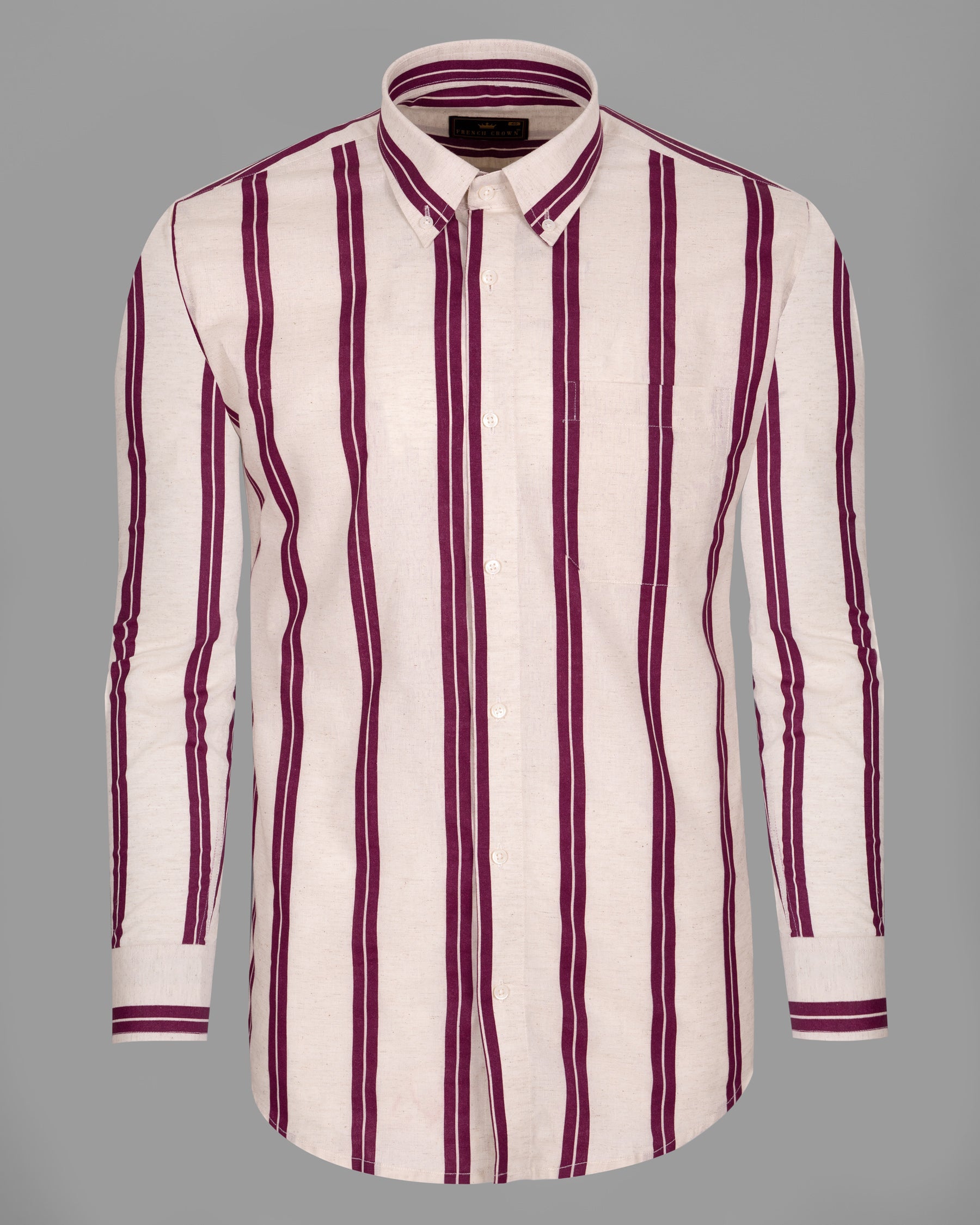 Pearl Bush with Tawny Port Striped Luxurious Linen Shirt 5264-BD-38, 5264-BD-H-38, 5264-BD-39, 5264-BD-H-39, 5264-BD-40, 5264-BD-H-40, 5264-BD-42, 5264-BD-H-42, 5264-BD-44, 5264-BD-H-44, 5264-BD-46, 5264-BD-H-46, 5264-BD-48, 5264-BD-H-48, 5264-BD-50, 5264-BD-H-50, 5264-BD-52, 5264-BD-H-52